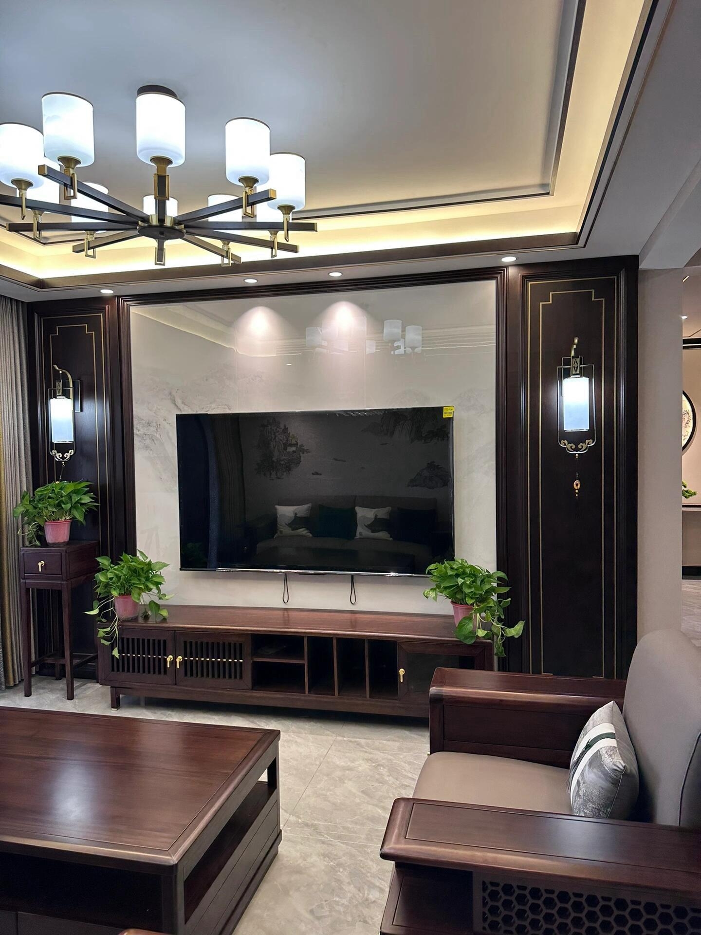 #New Chinese style，# Whole case design，# The look of home，# Linxia Decoration Design，