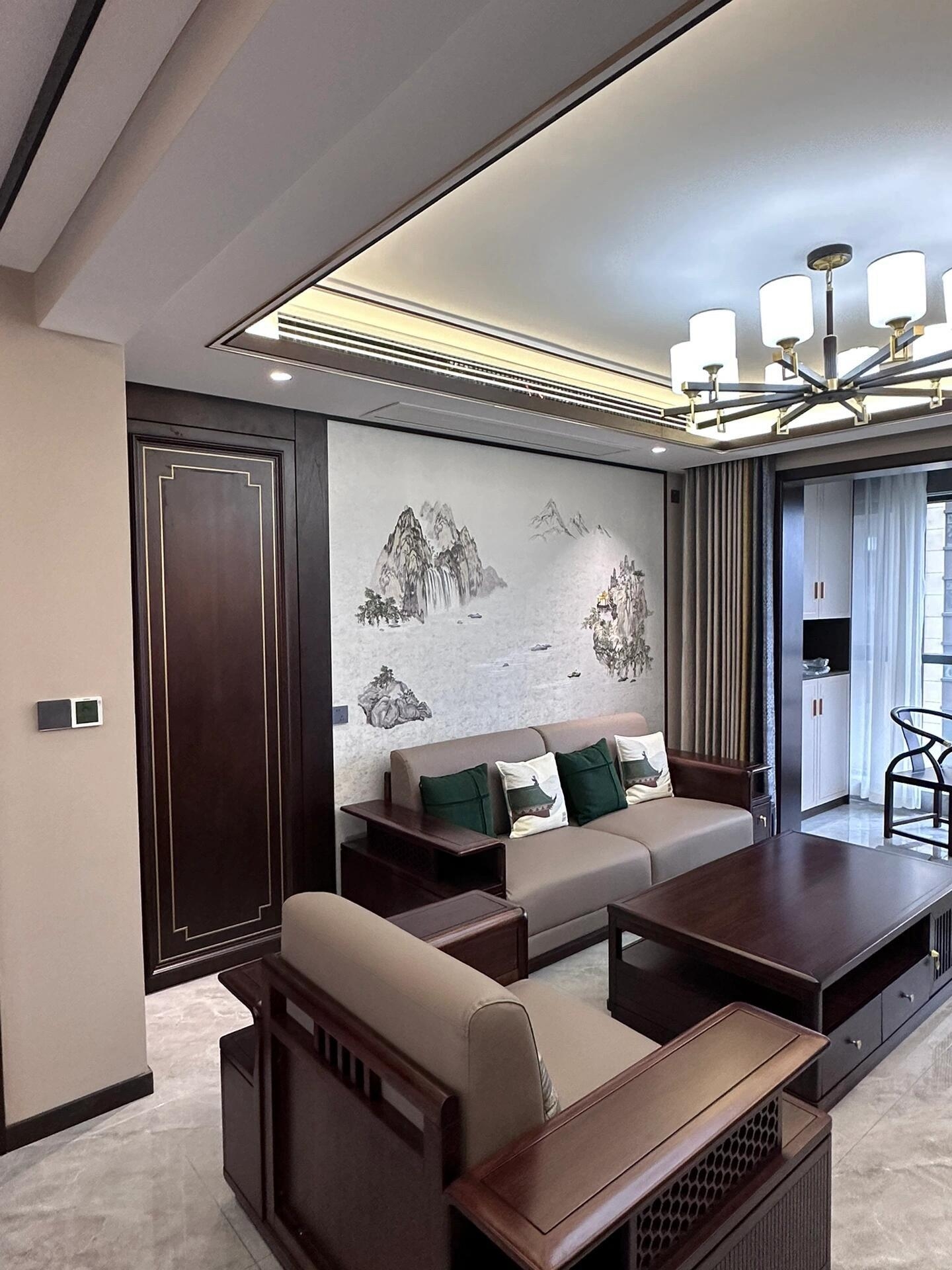 #New Chinese style，# Whole case design，# The look of home，# Linxia Decoration Design，