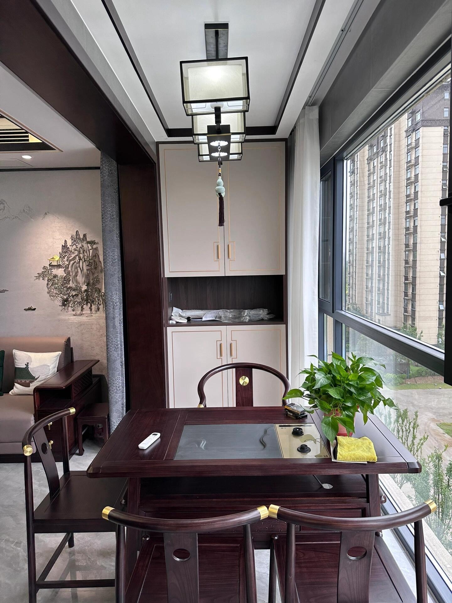 #New Chinese style，# Whole case design，# The look of home，# Linxia Decoration Design，