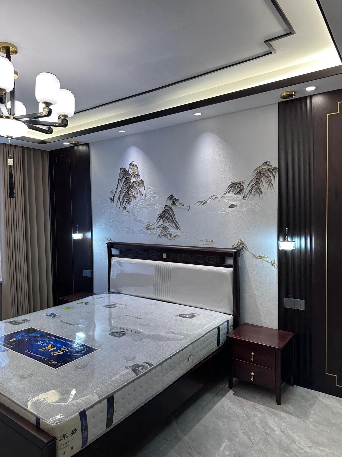 #New Chinese style，# Whole case design，# The look of home，# Linxia Decoration Design，
