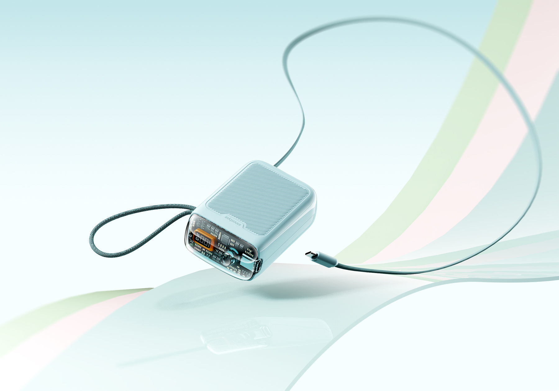 portable battery，portable source，Charger，Transparent charging treasure，Cyberpunk charging treasure，Cyberpunk，iphone，