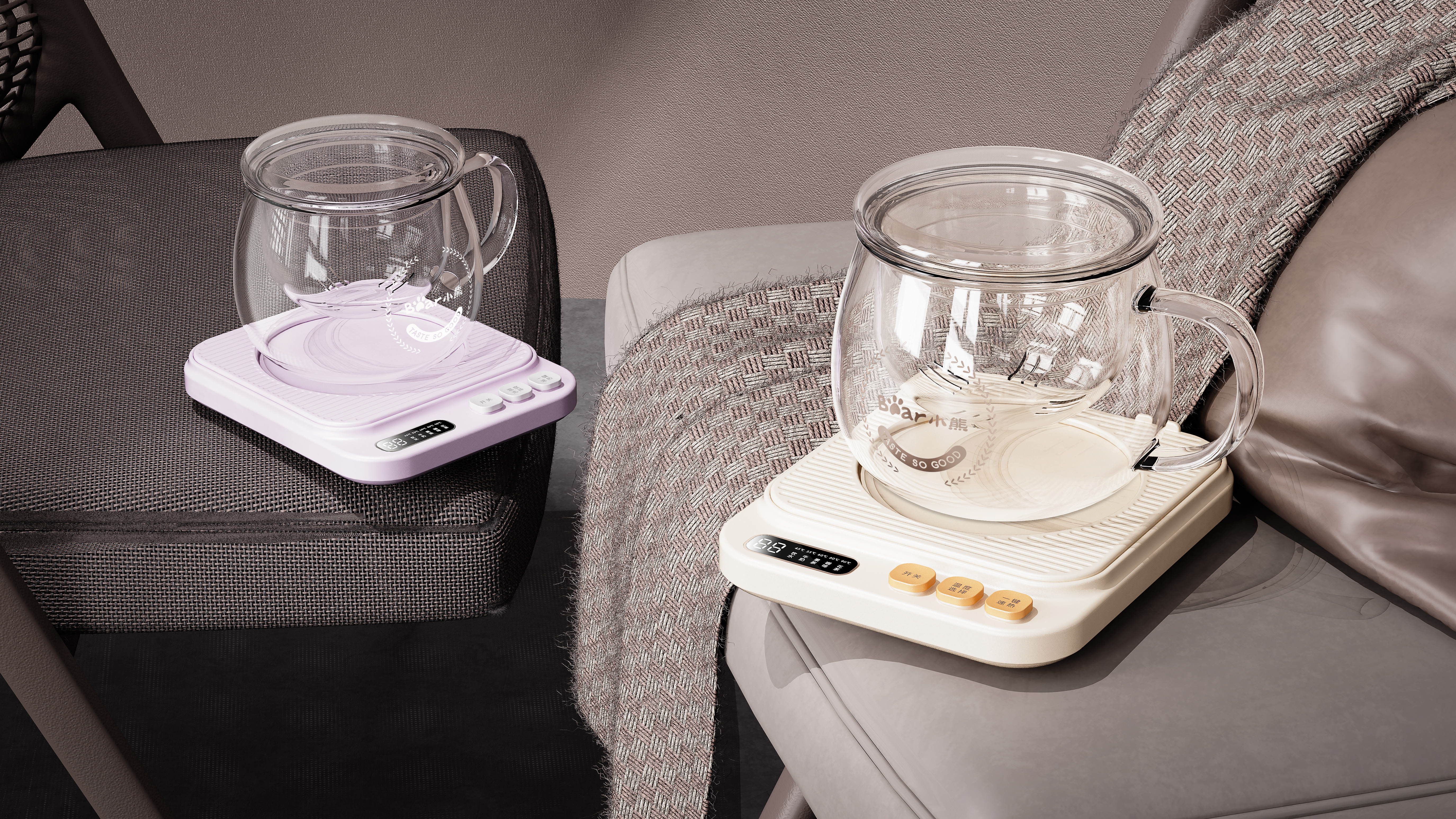 small home appliances，Household appliances，Electric heating cup mat，product design，industrial design，Kitchen appliances，