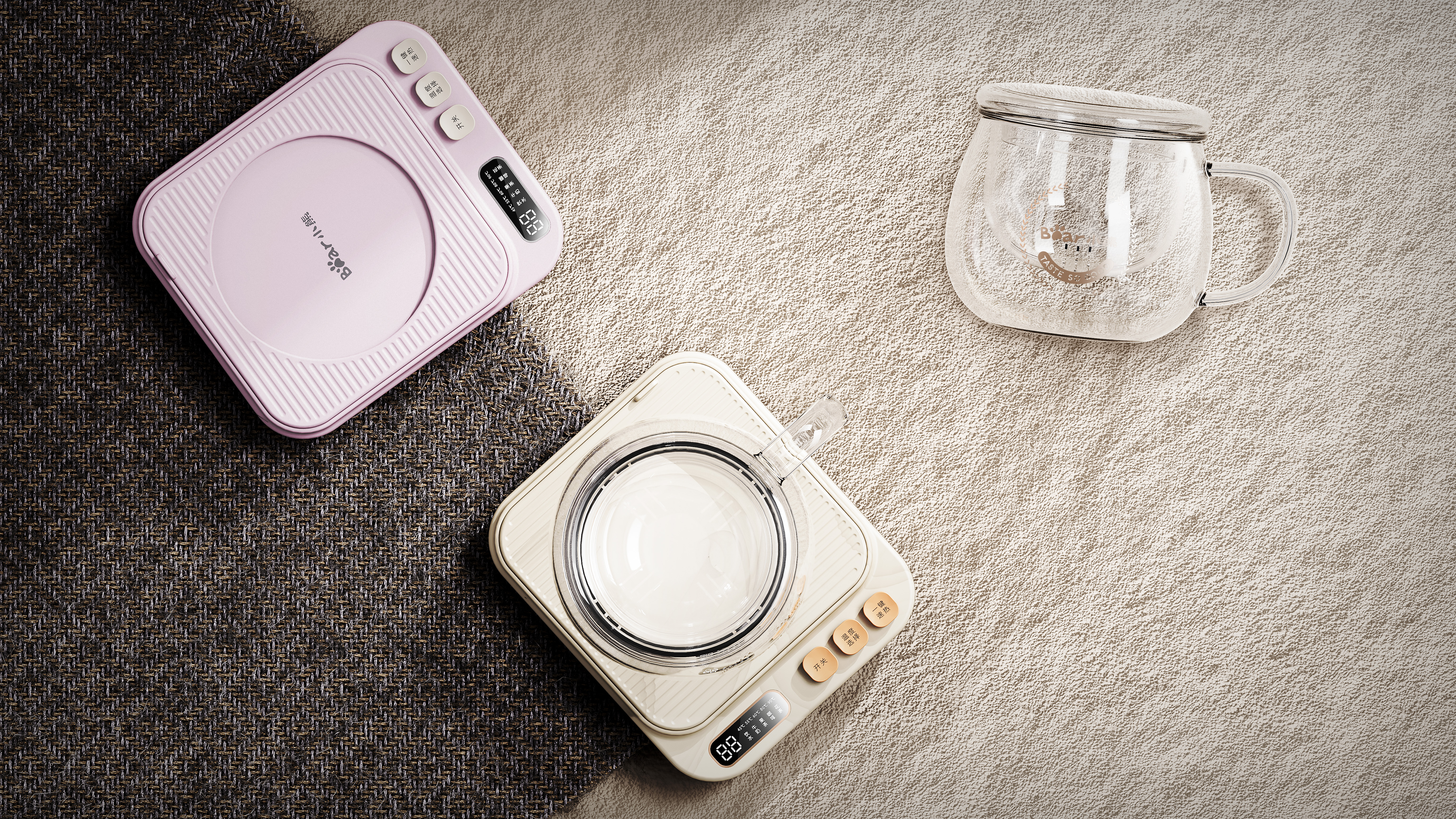 small home appliances，Household appliances，Electric heating cup mat，product design，industrial design，Kitchen appliances，