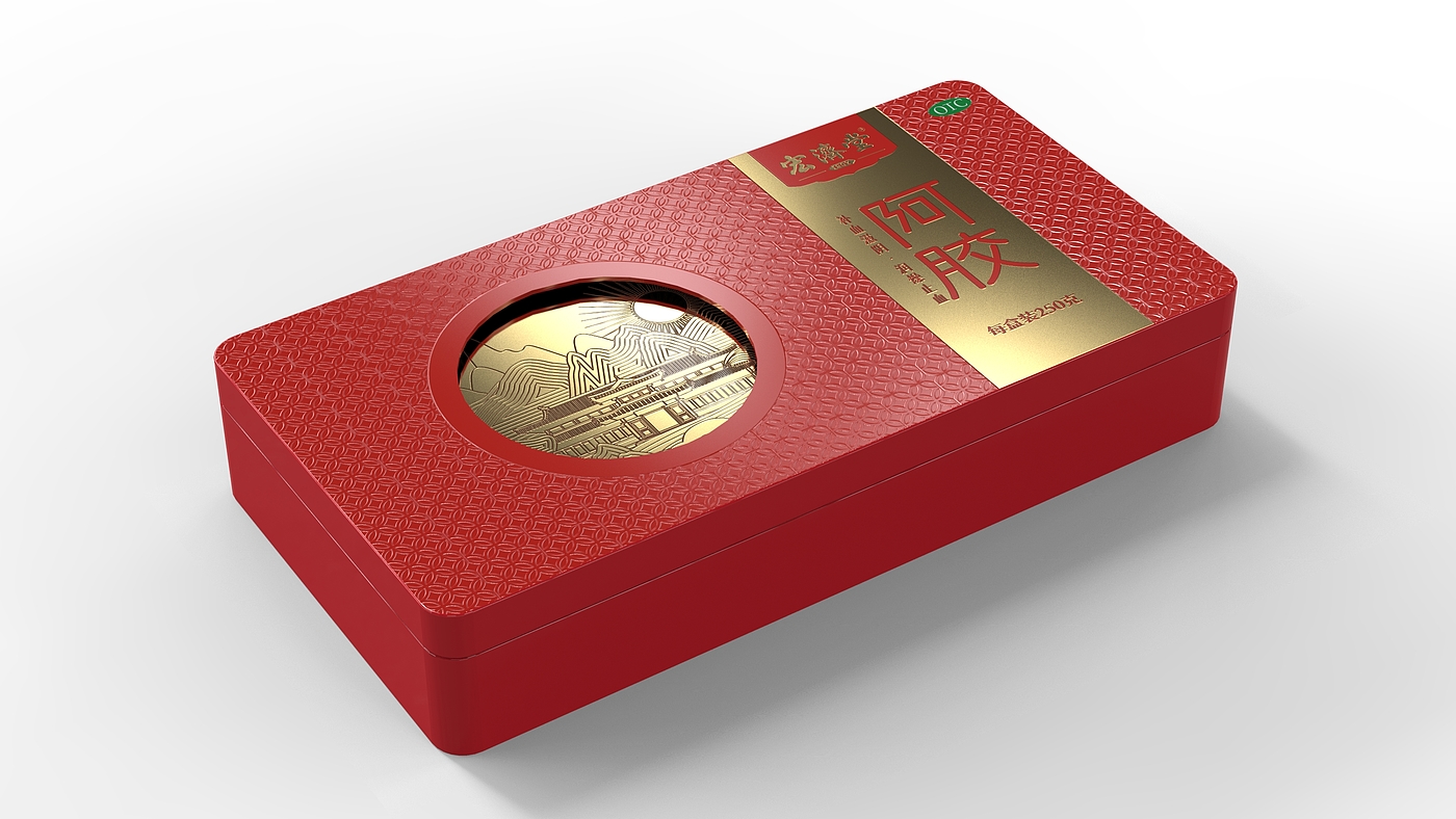 donkey-hide gelatin packaging design，Packaging design of donkey-hide gelatin iron box，Tonic Packaging Design，