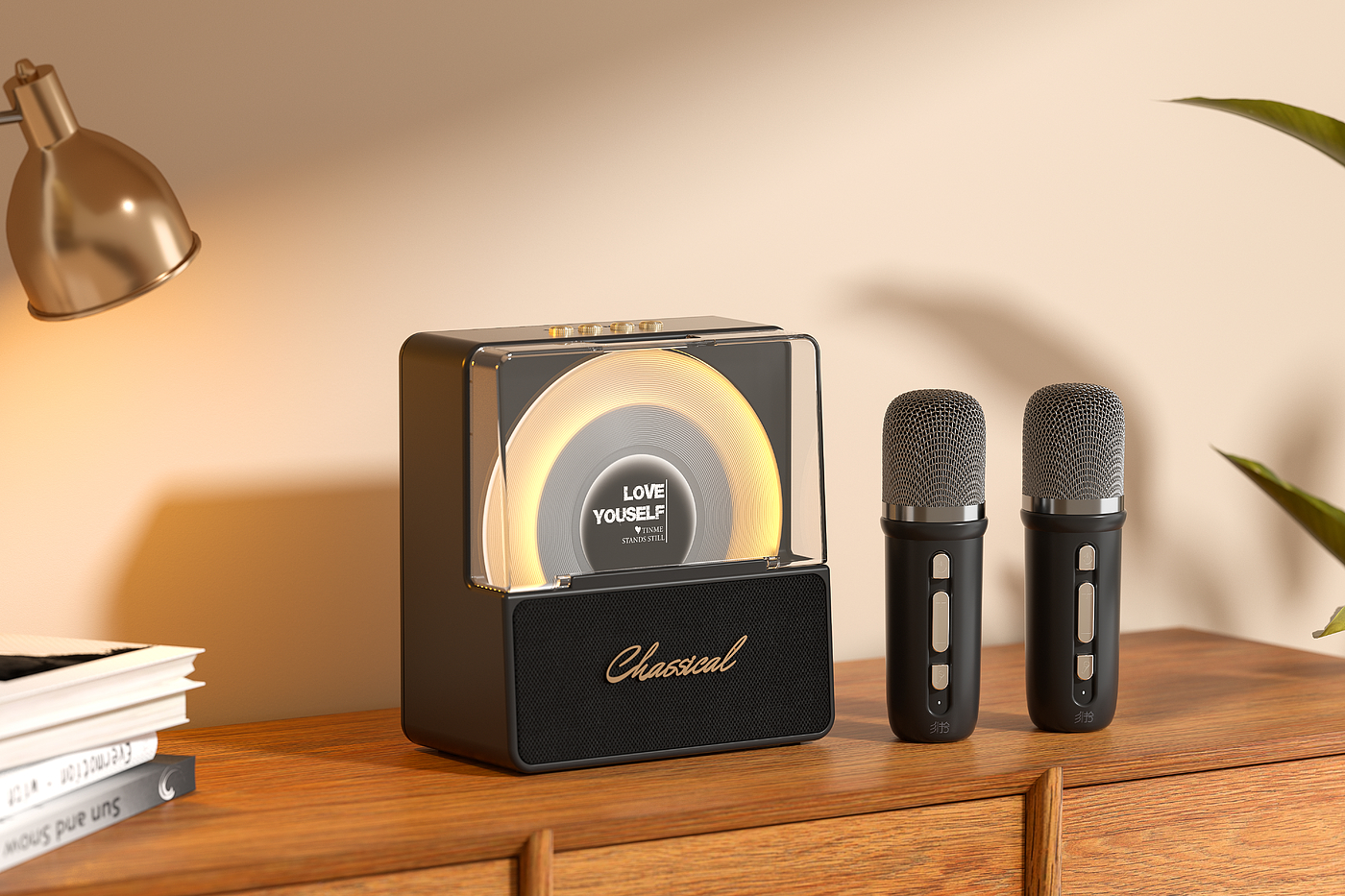 Light luxury retro，Vinyl record，Bluetooth audio，Young trend，product design，