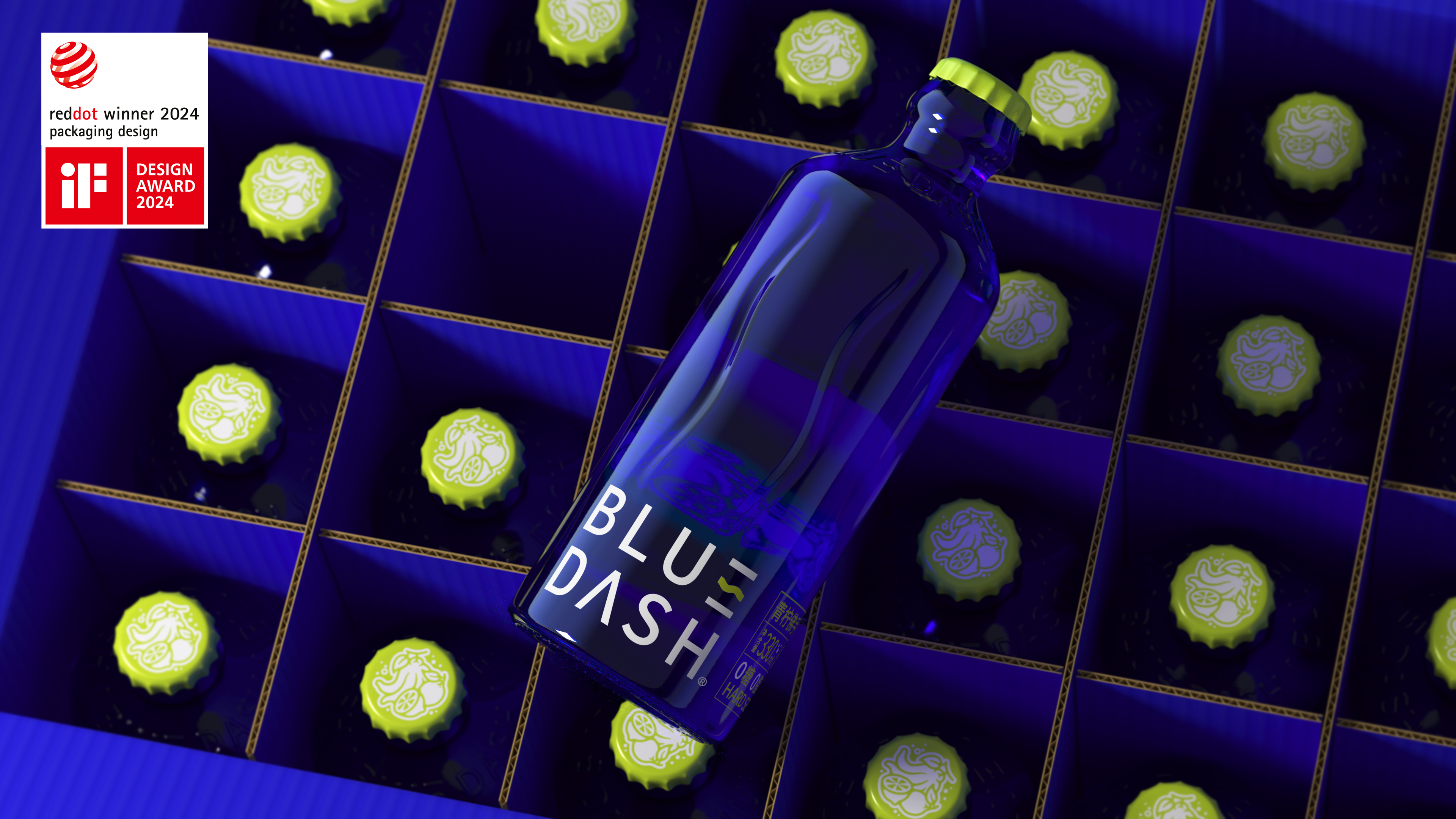 Lingyun creativity，packing design，Container shape，product design，Alcohol，sparkling wine，bluedash，original，