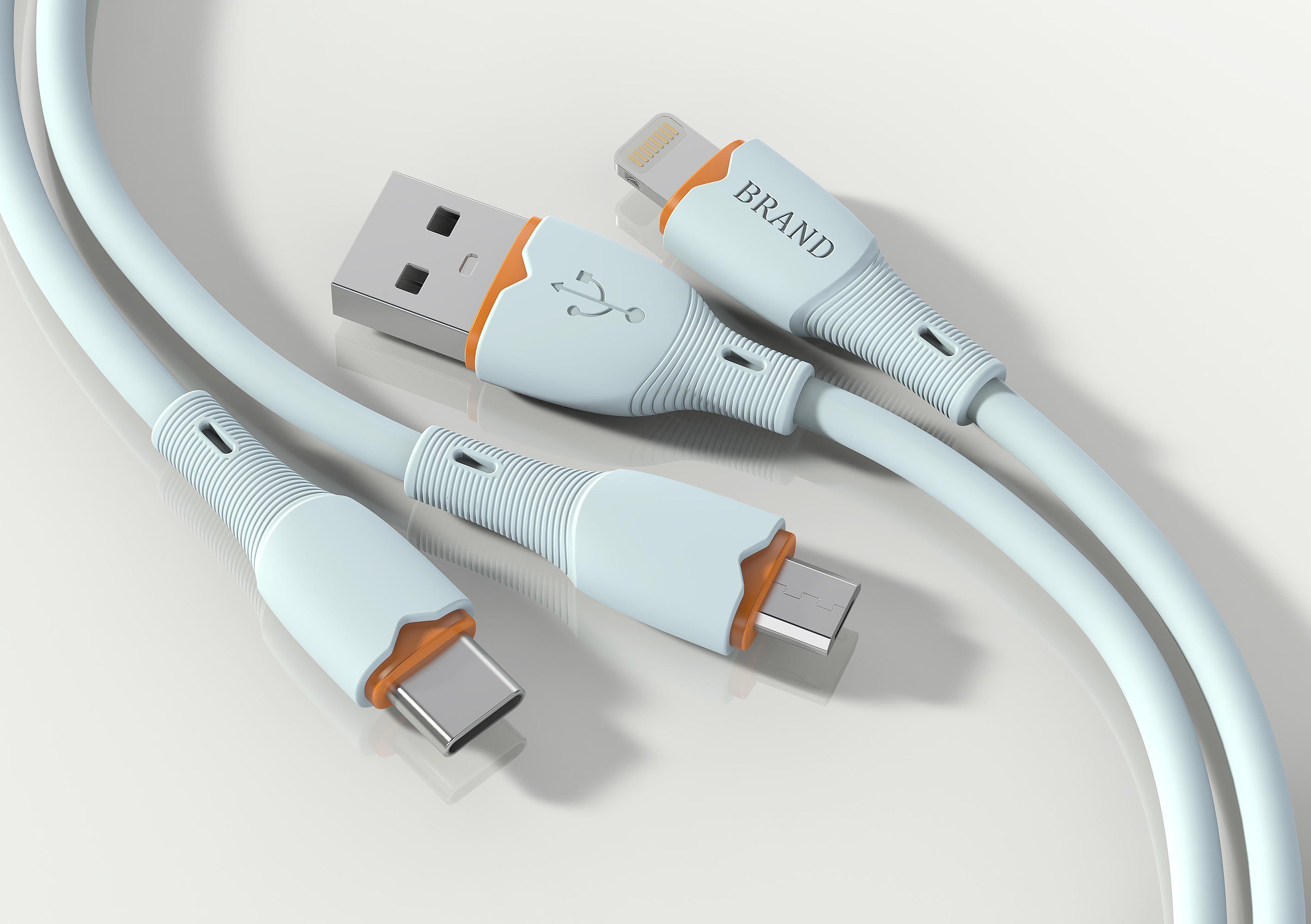 Silicone data line，Super fast charging line，Digital 3C Accessories，product design，industrial design，
