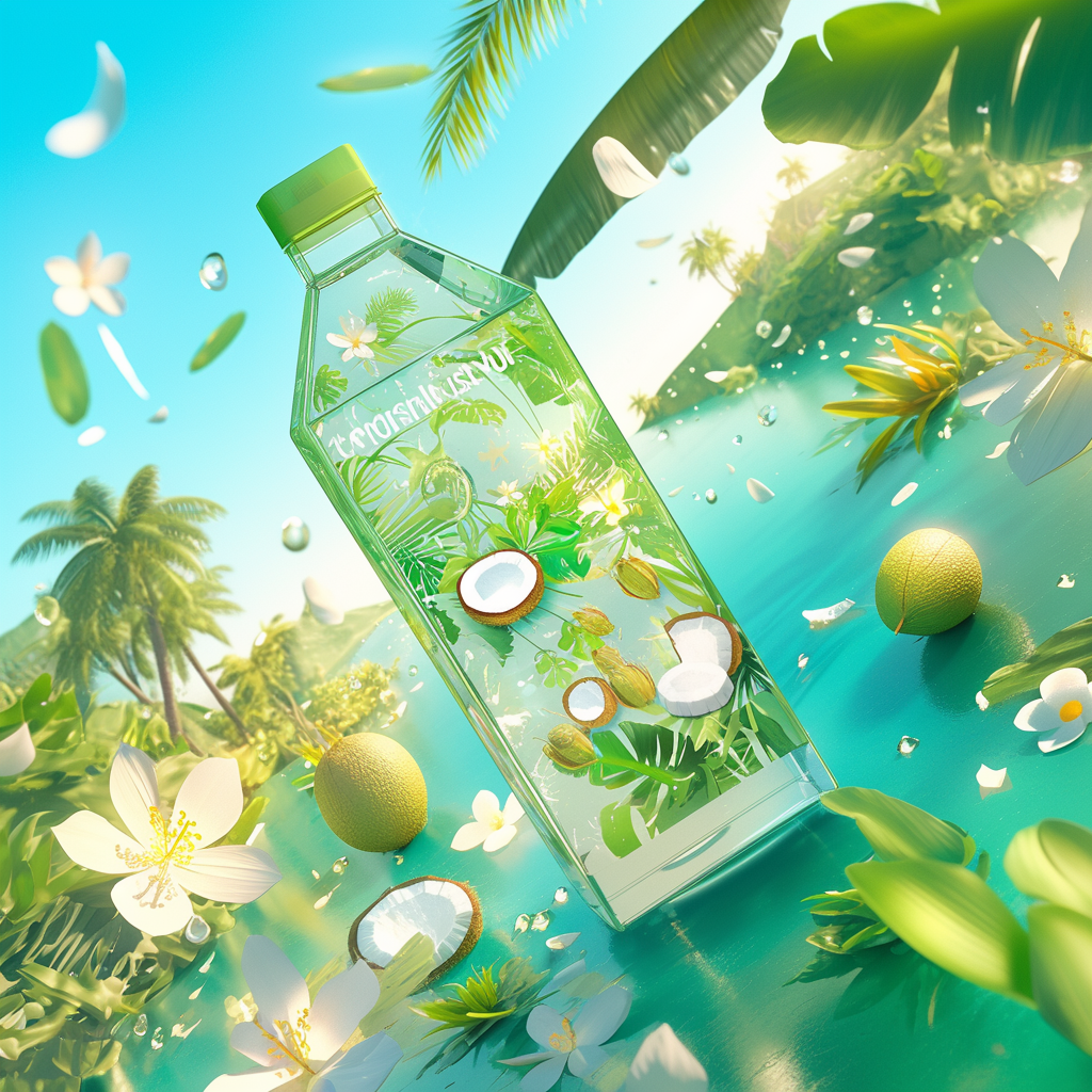 Fruit juice beverage mineral water bottle advanced gift box packaging design，