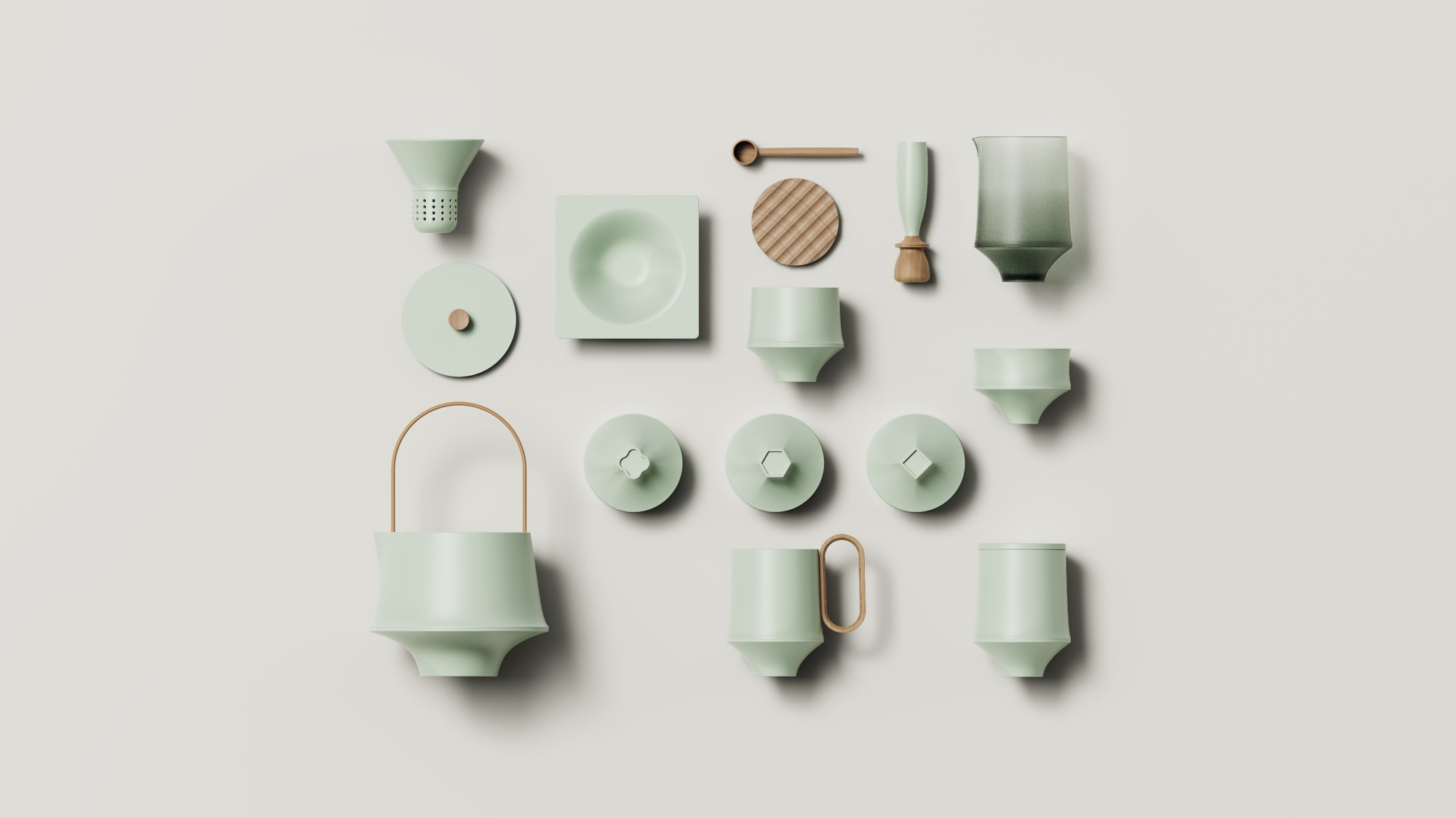 Table top tea set combination，