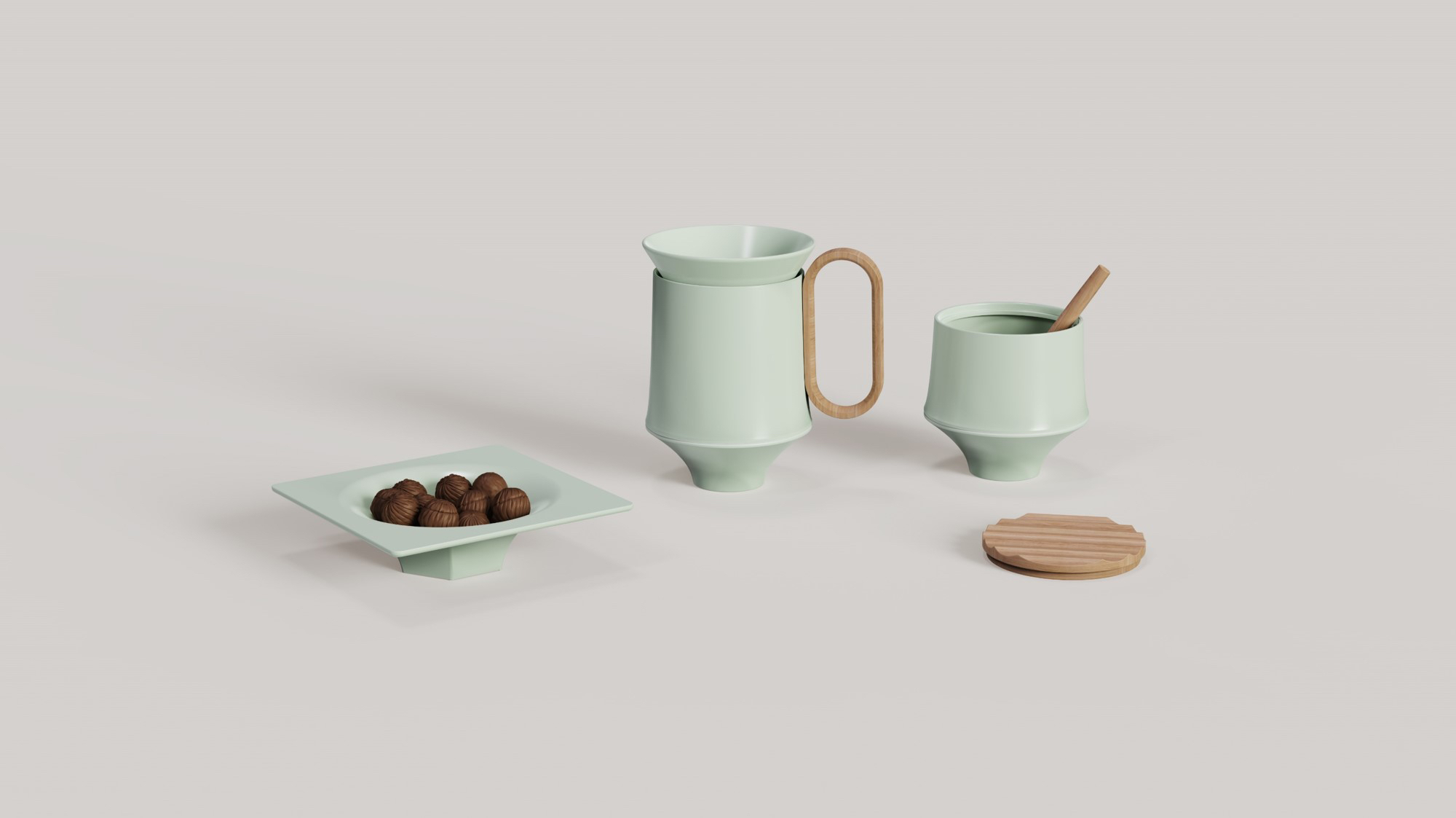 Table top tea set combination，