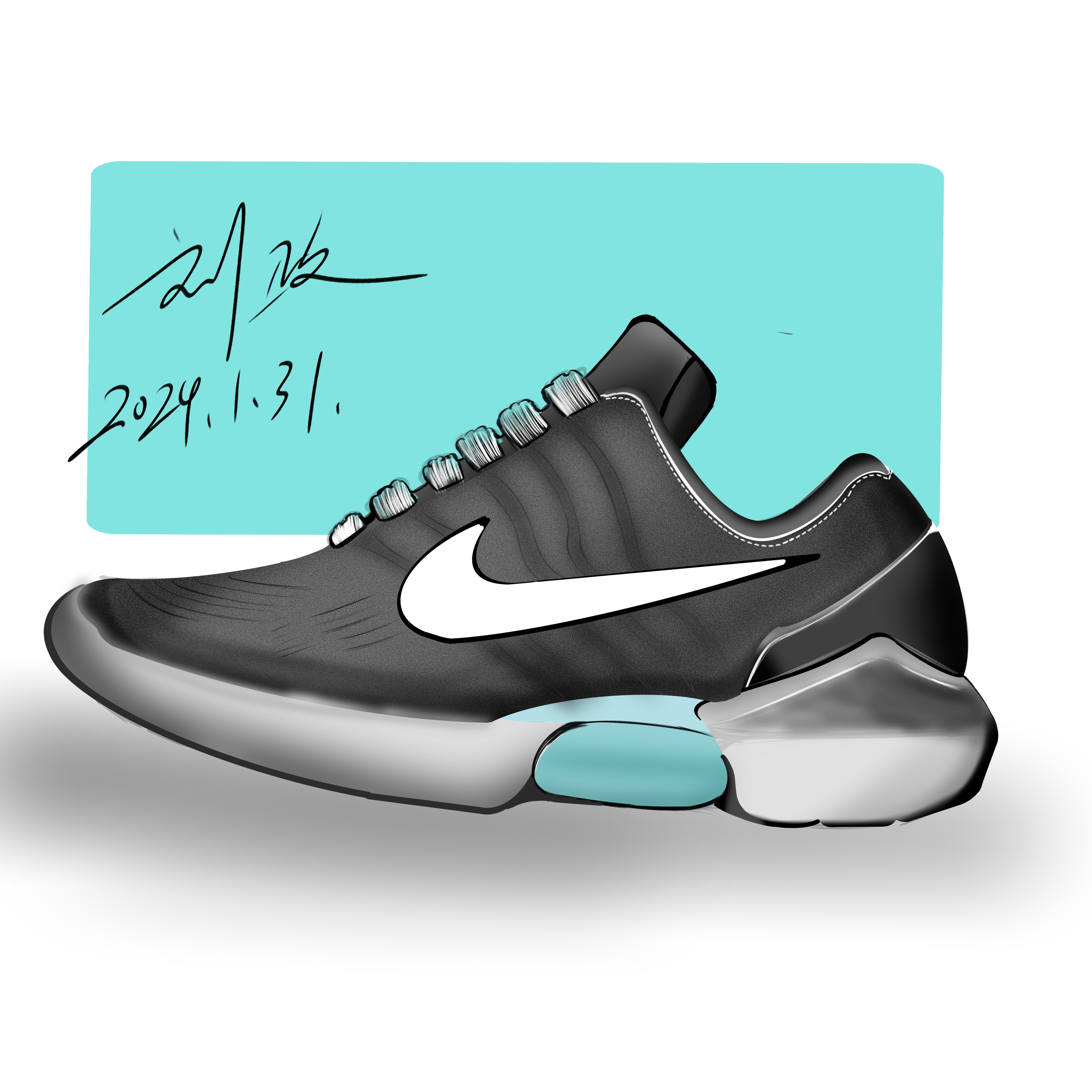 Hand drawn products，industrial design，product design，Hand-painted sneakers，Shoe design，Nike，Adidas，