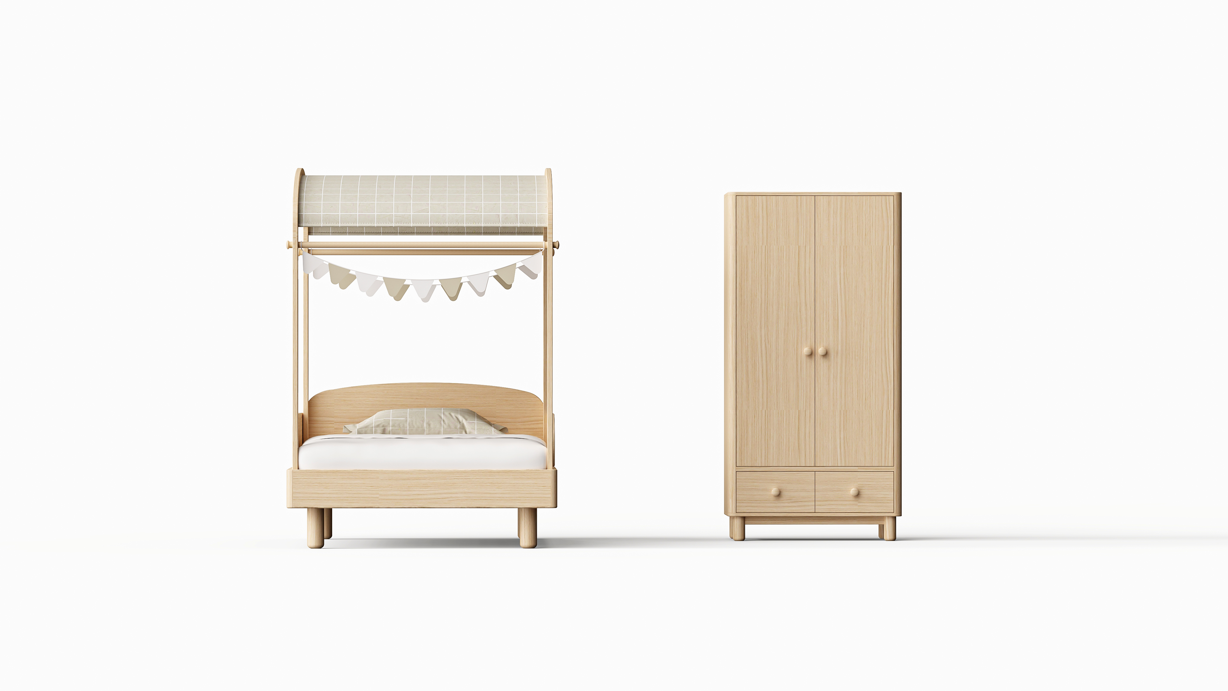 Minimalist children furniture/children bed design with tent/children bed，