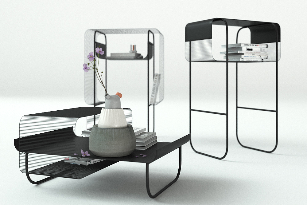 Metal furniture，Metal material，furniture design ，Table，tea table，cabinet，