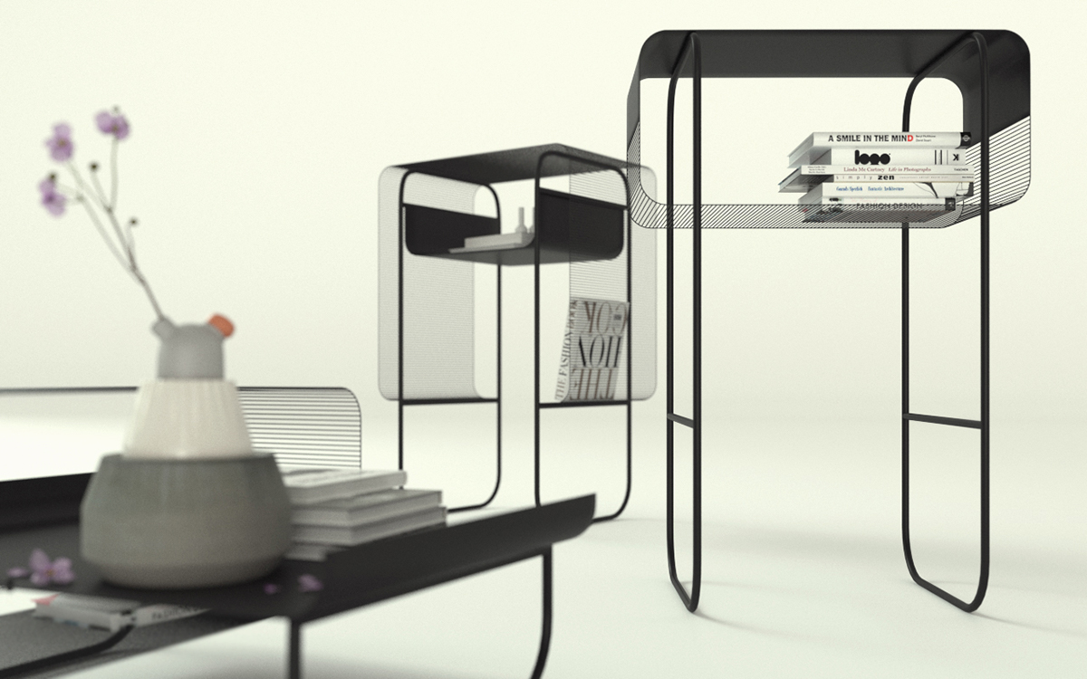 Metal furniture，Metal material，furniture design ，Table，tea table，cabinet，