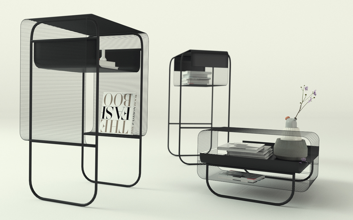 Metal furniture，Metal material，furniture design ，Table，tea table，cabinet，