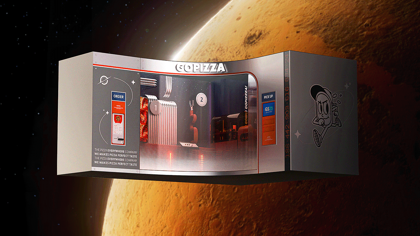 GOPIZZA，Automated restaurant，industrial design，product design，