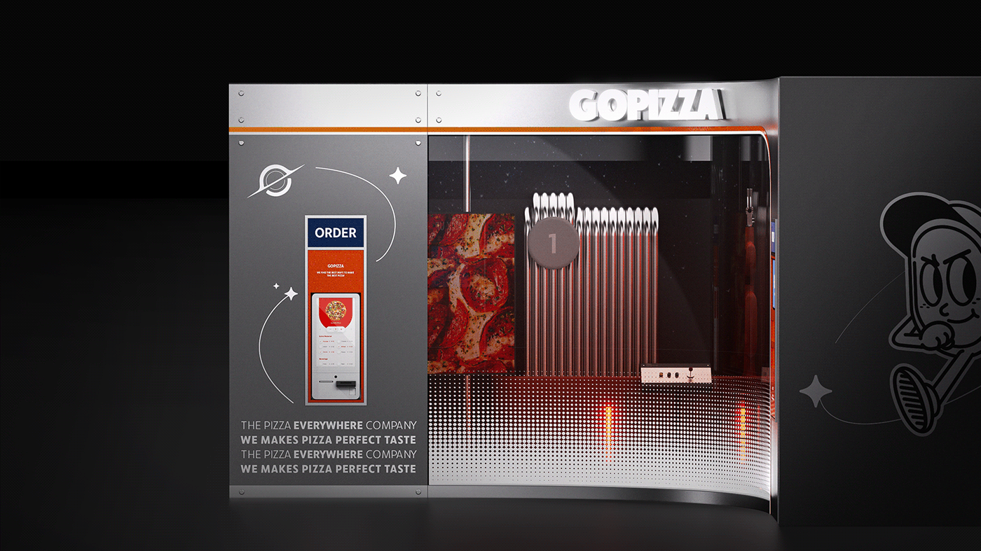 GOPIZZA，Automated restaurant，industrial design，product design，