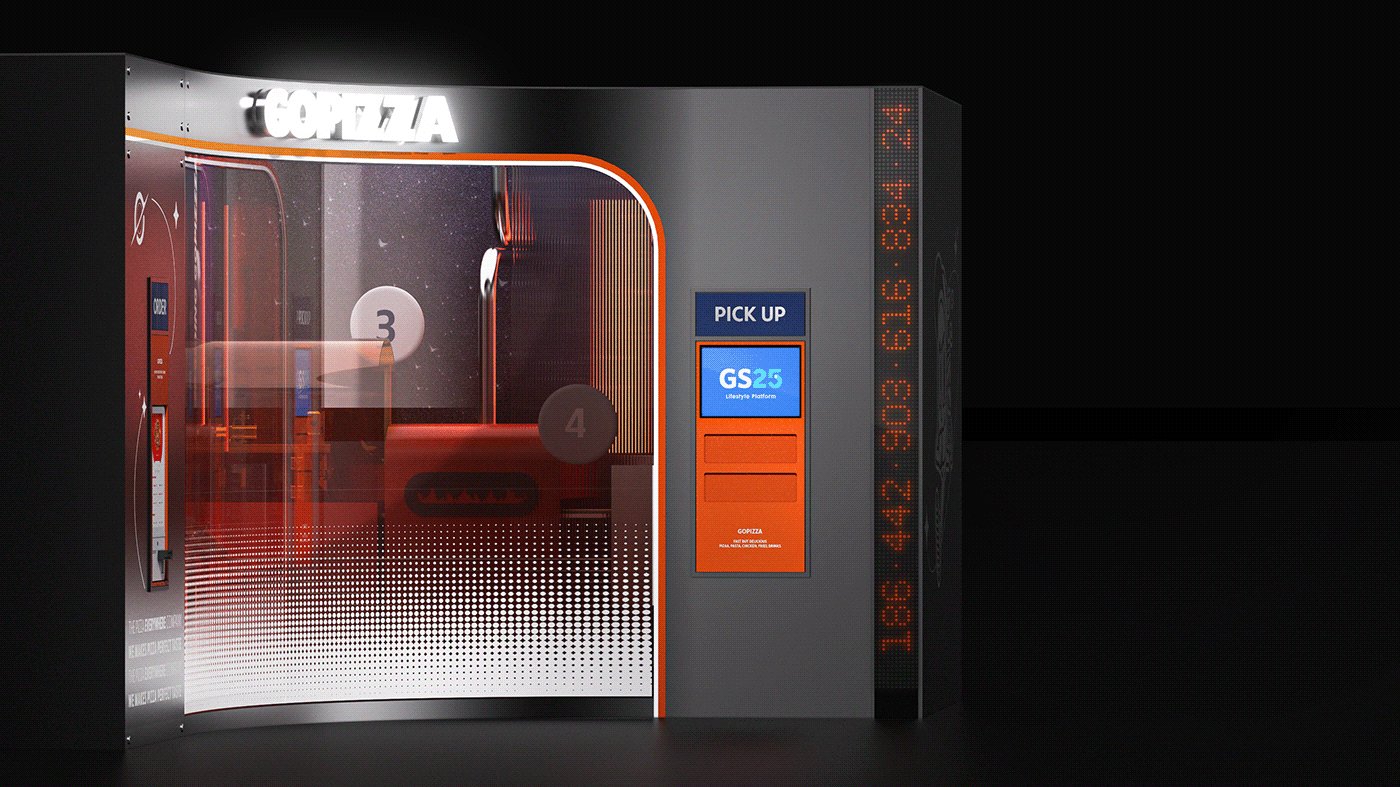 GOPIZZA，Automated restaurant，industrial design，product design，