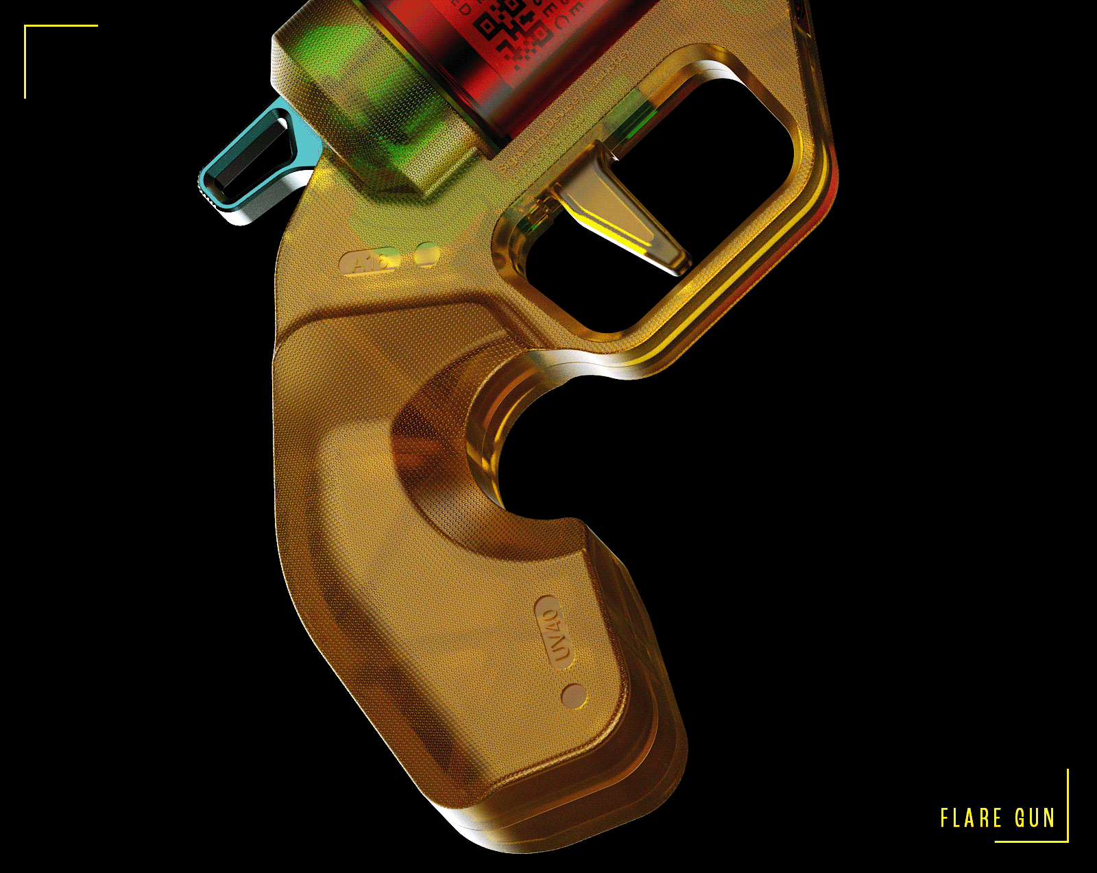 signal gun，Andrés Belisario，cad，Render，