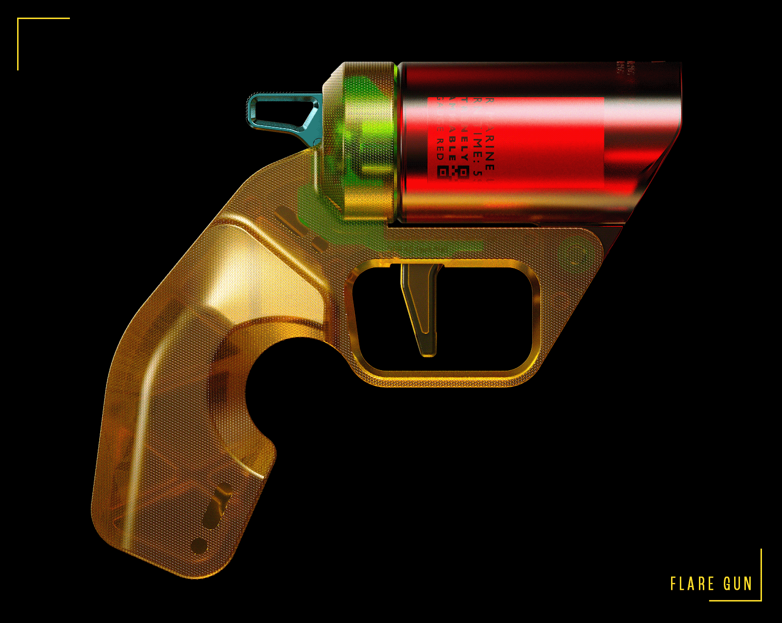 signal gun，Andrés Belisario，cad，Render，