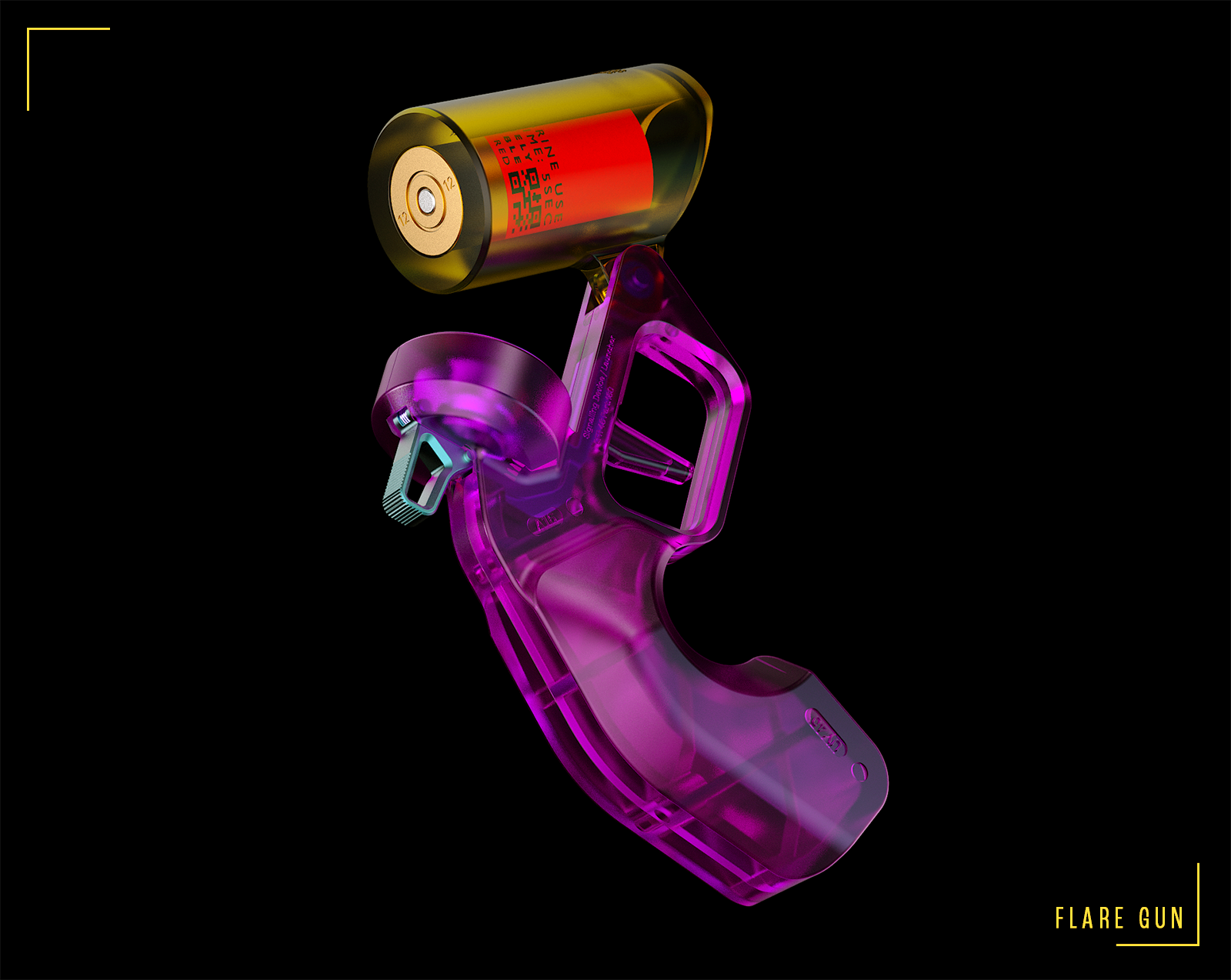 signal gun，Andrés Belisario，cad，Render，