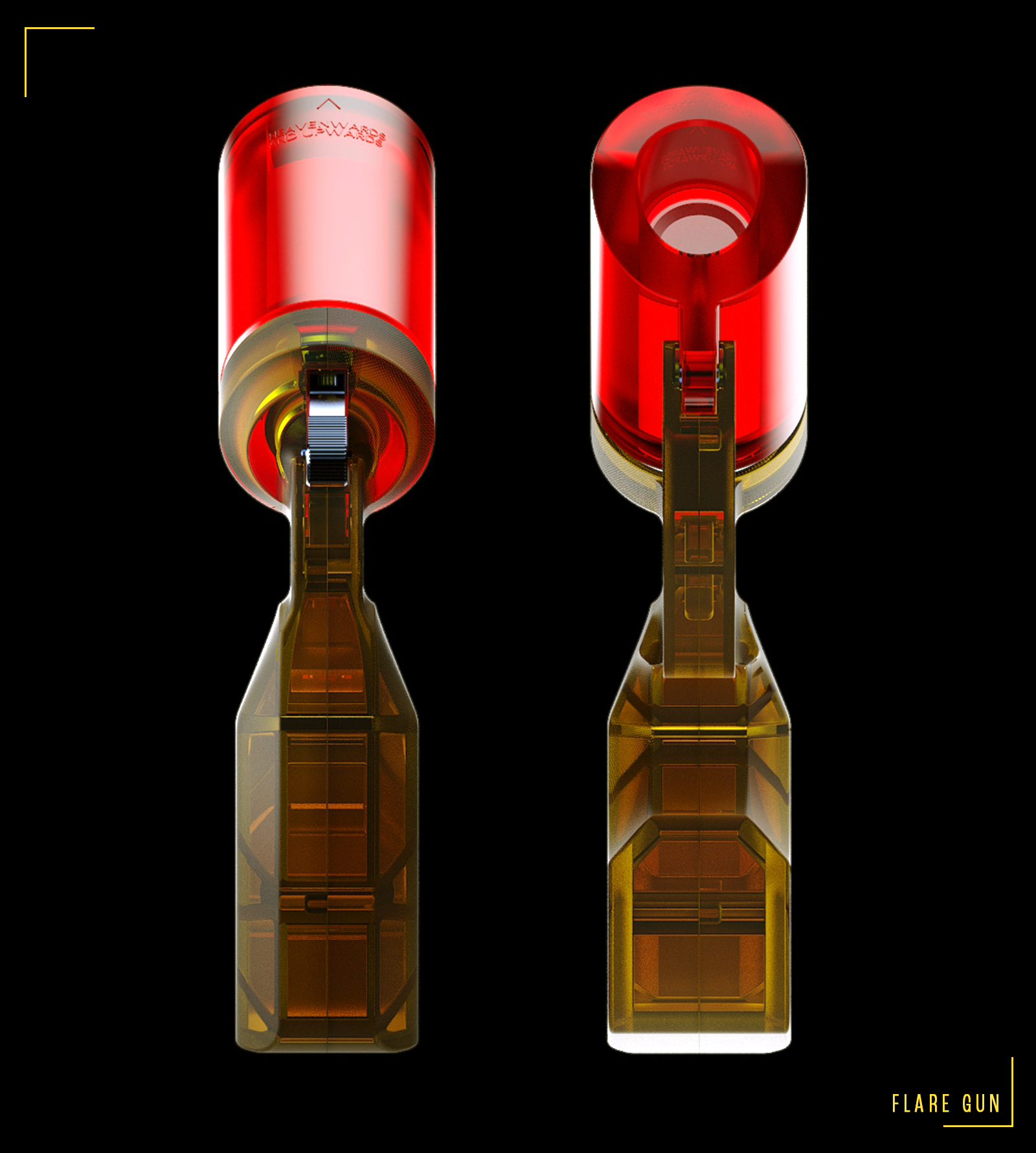 signal gun，Andrés Belisario，cad，Render，