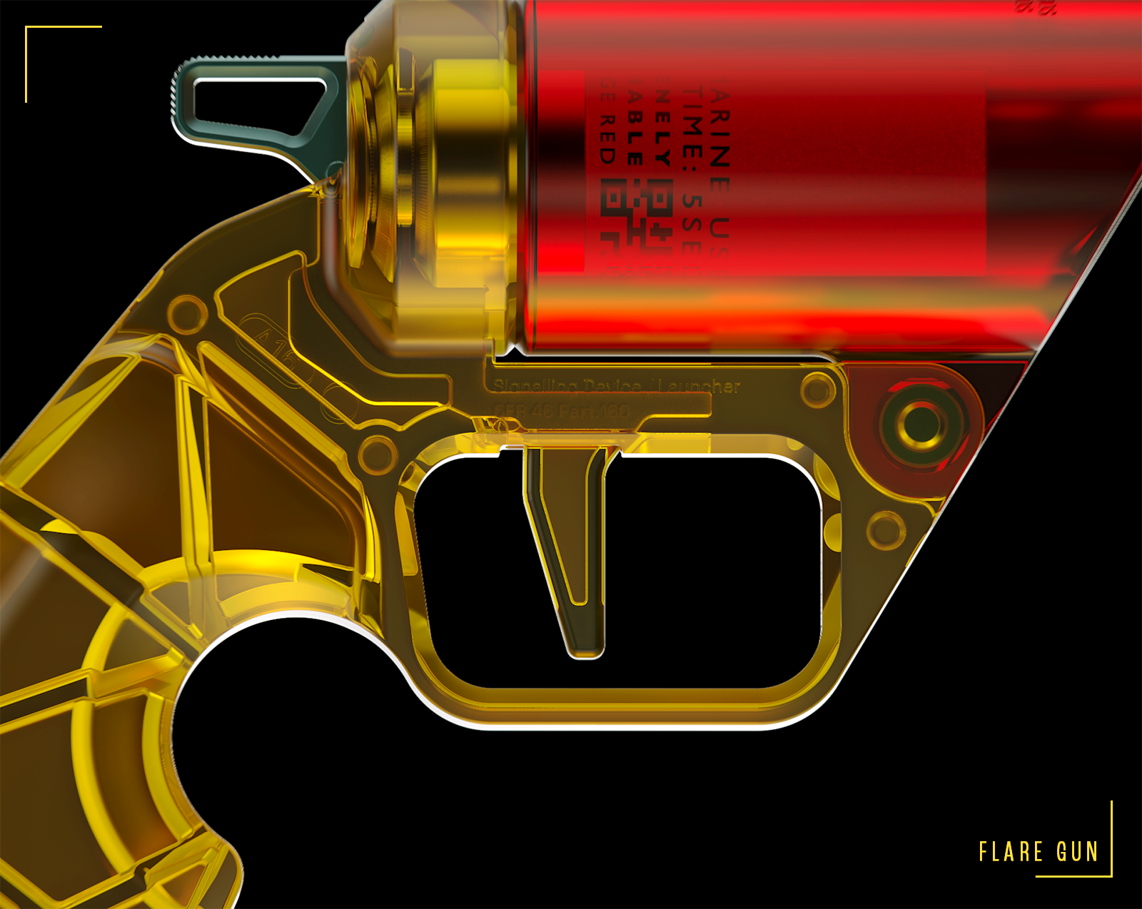 signal gun，Andrés Belisario，cad，Render，