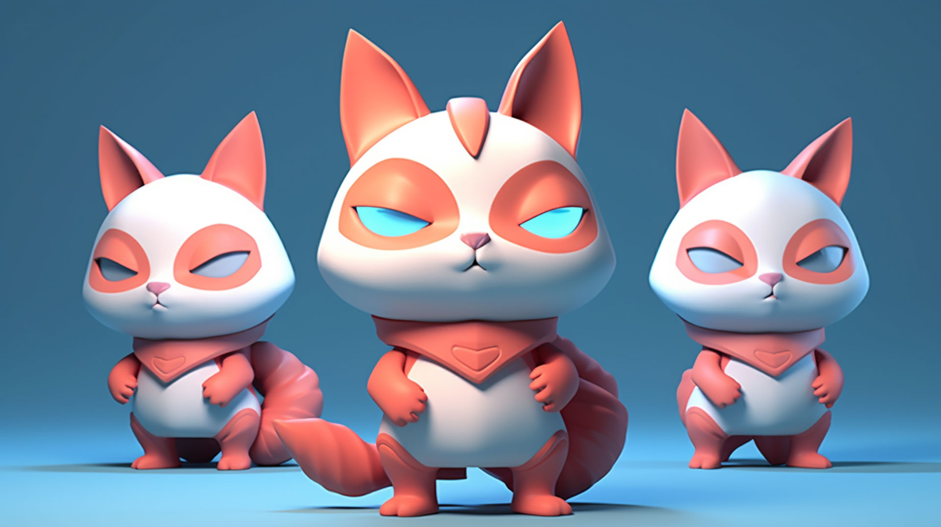 Cartoon ip Image Design Mascot Wenchuang Comic logo Set，