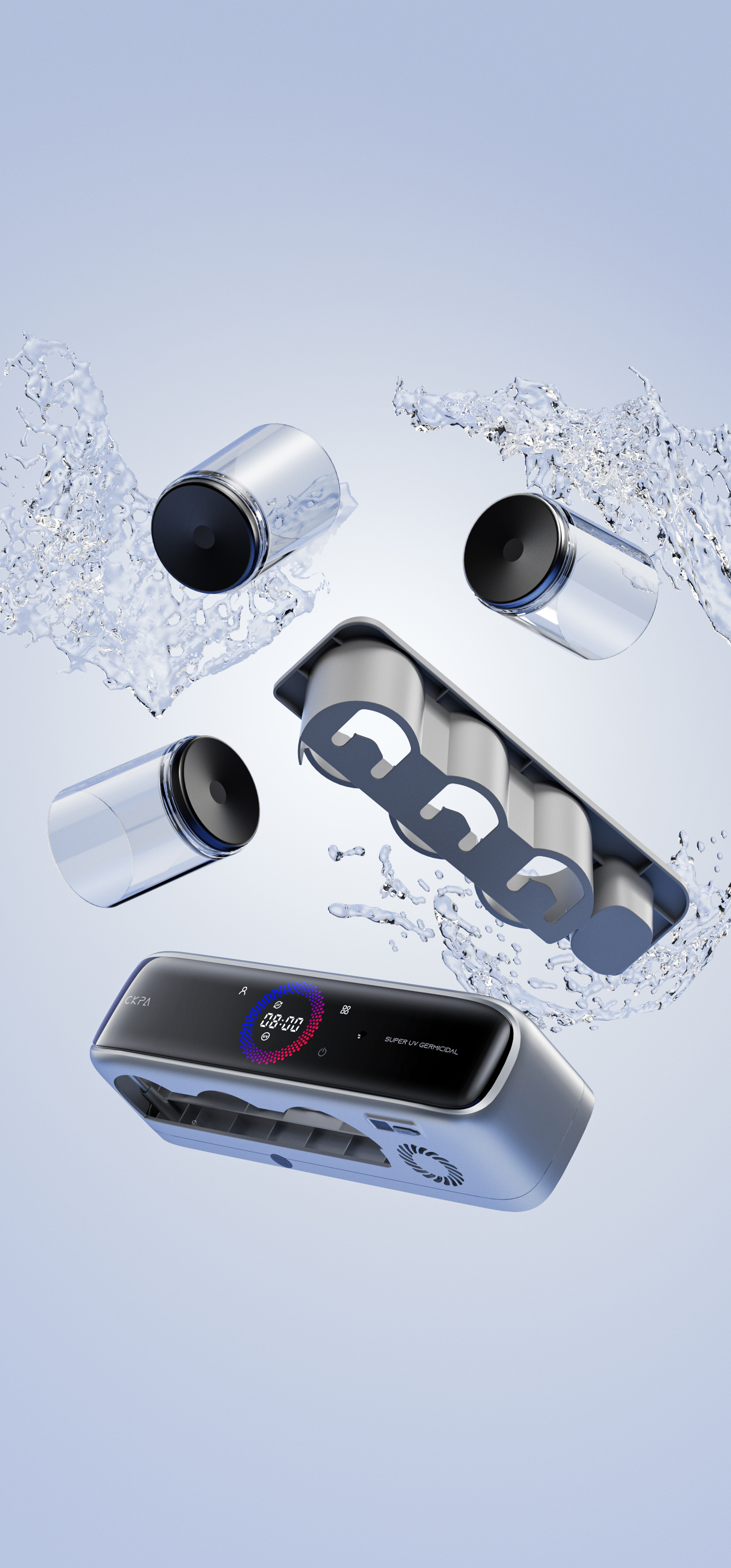 Thought design，Toothbrush disinfection rack，