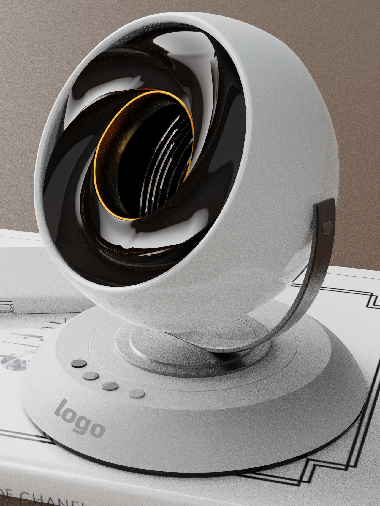 Fan design，Engine fan design，Rhinoceros modeling，Product modeling，Creative product design，