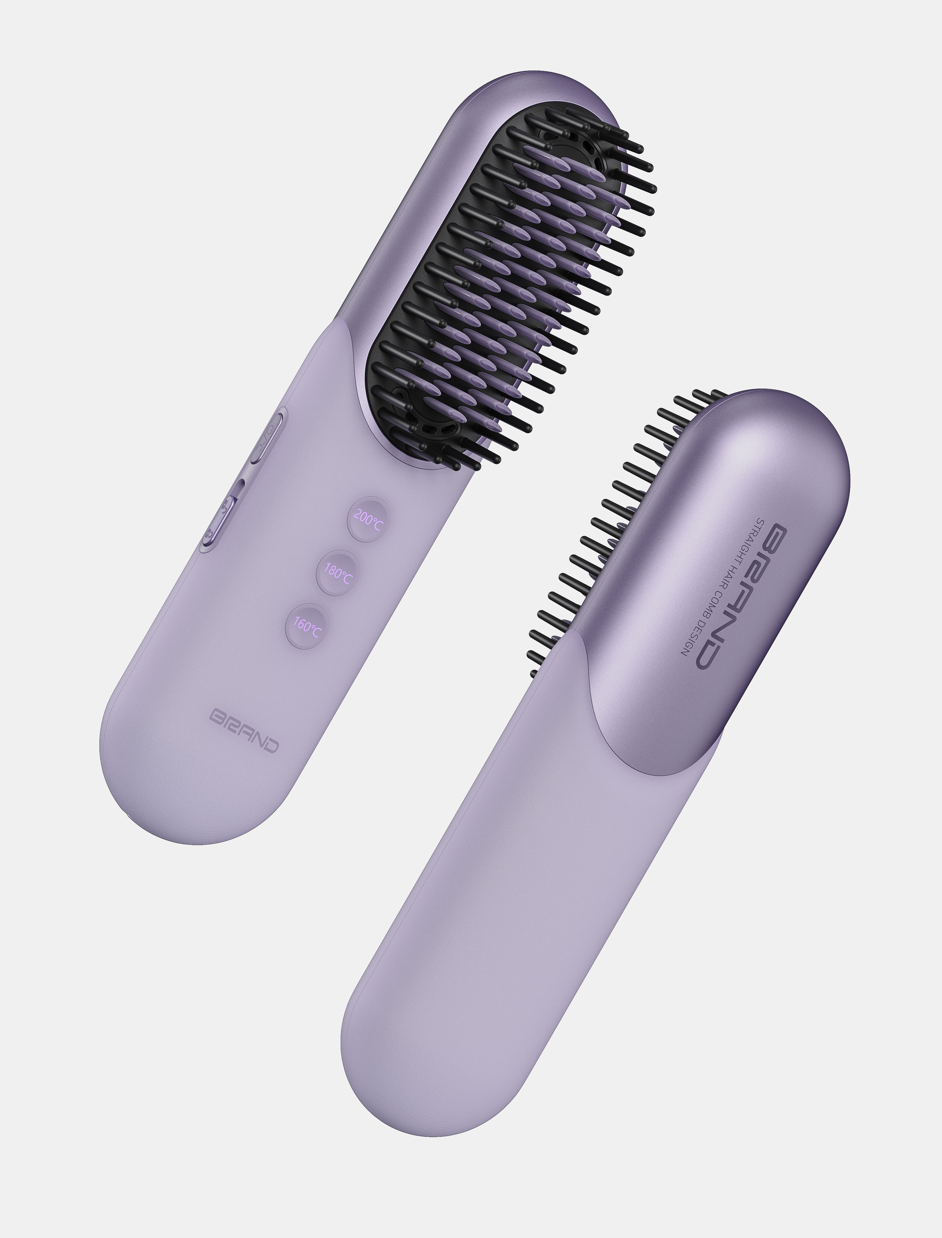 Original works，product design，industrial design，Straight hair comb，Simplicity，Portable，electronic product，Render，
