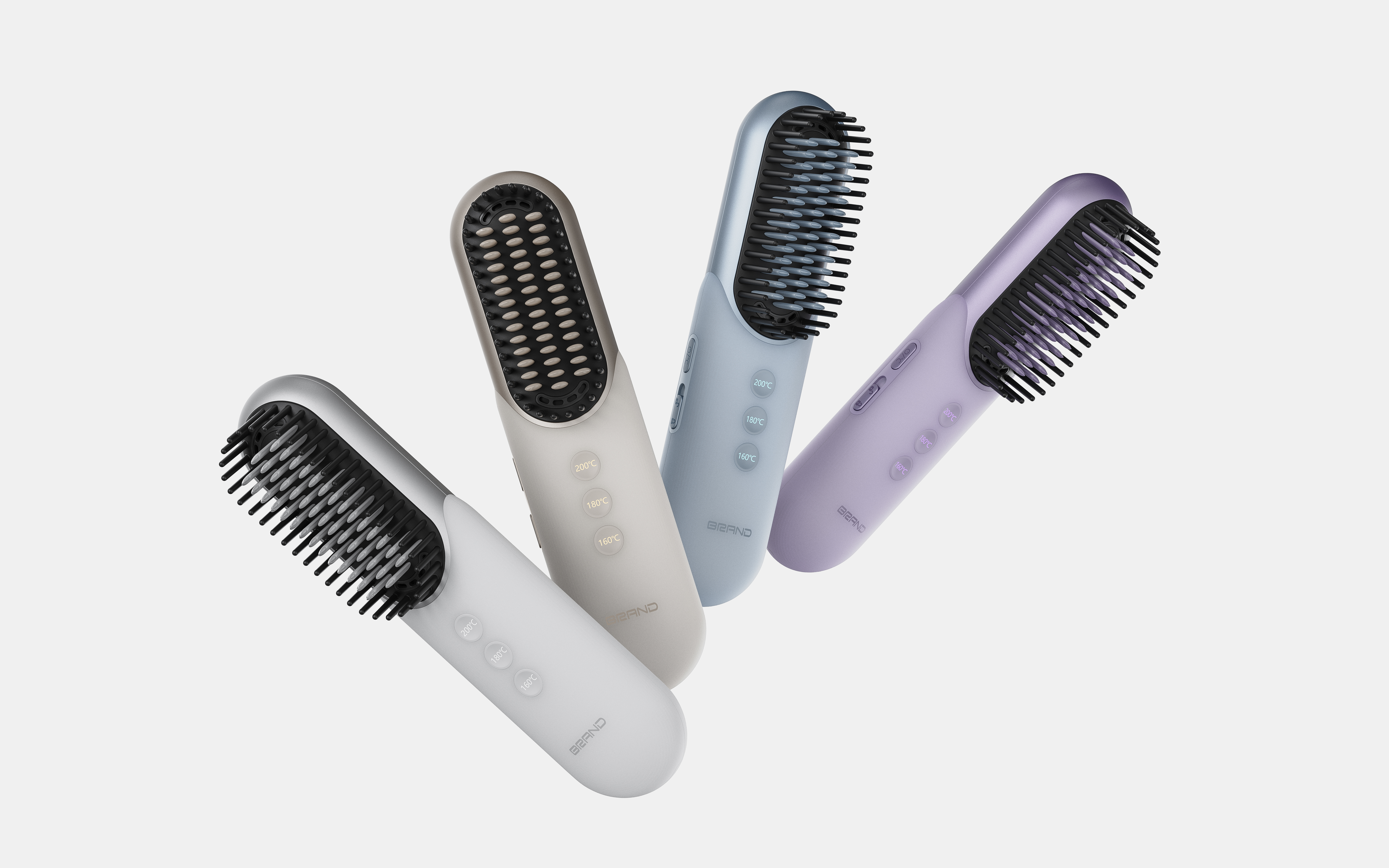 Original works，product design，industrial design，Straight hair comb，Simplicity，Portable，electronic product，Render，