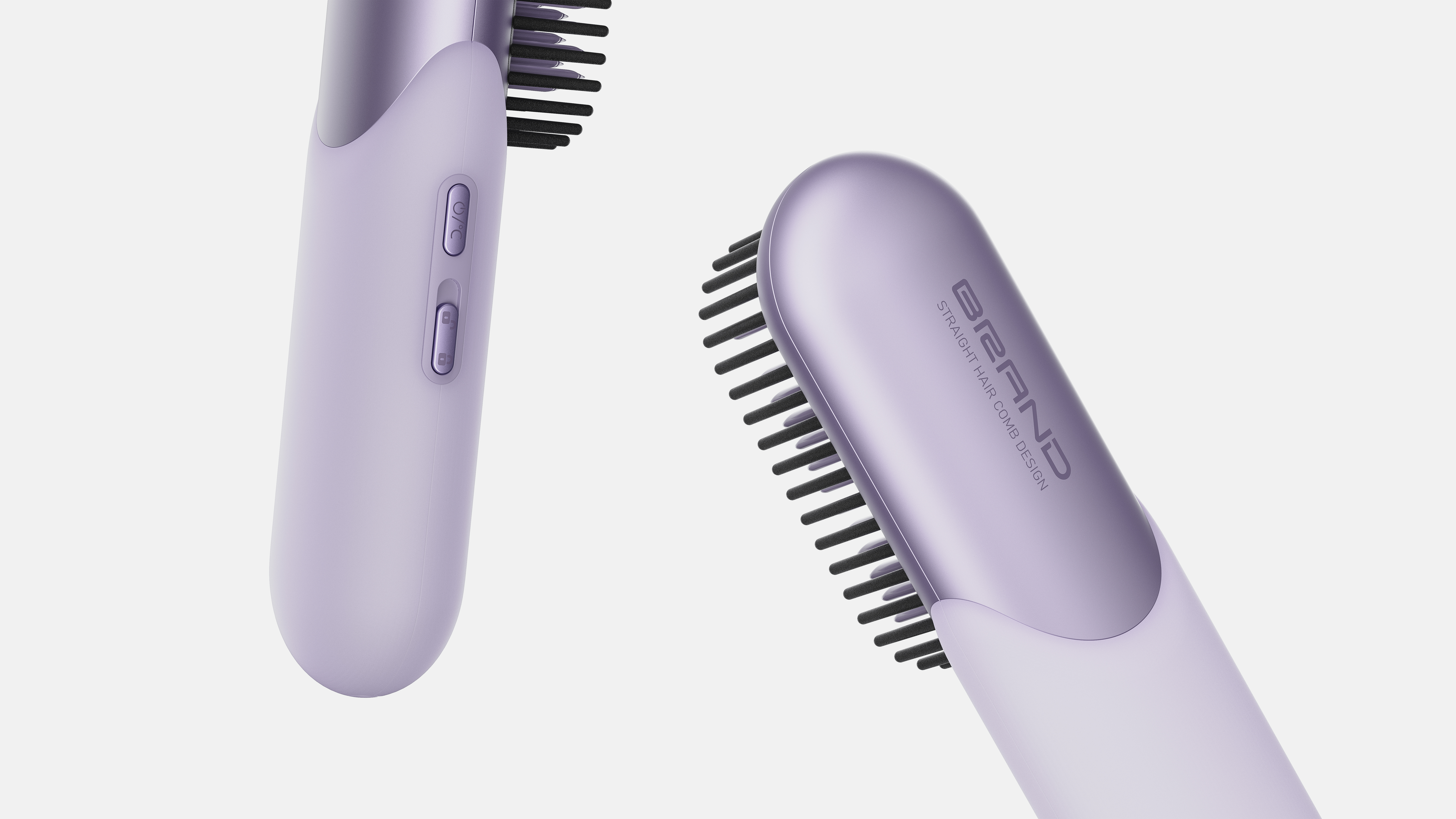 Original works，product design，industrial design，Straight hair comb，Simplicity，Portable，electronic product，Render，