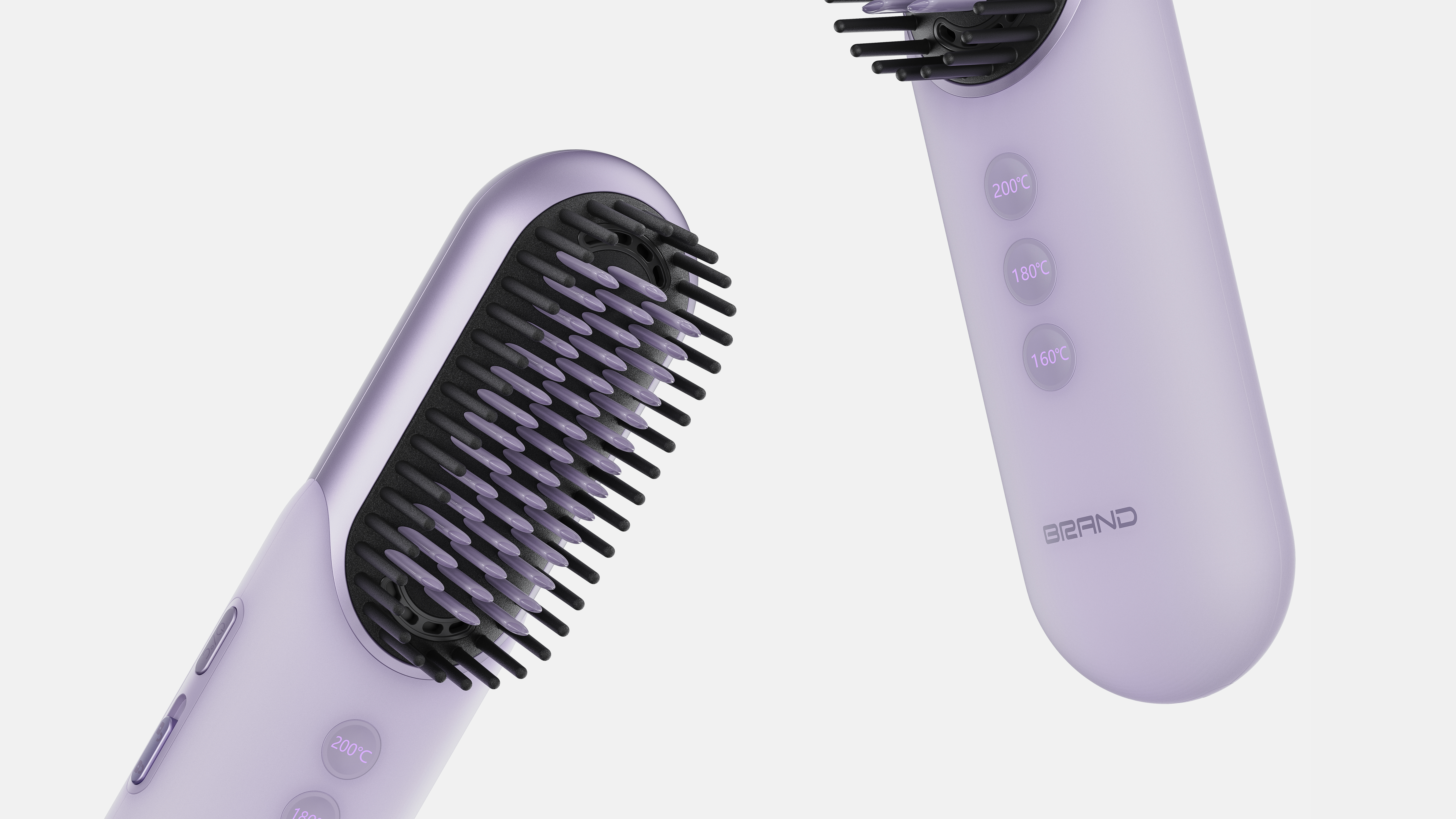 Original works，product design，industrial design，Straight hair comb，Simplicity，Portable，electronic product，Render，