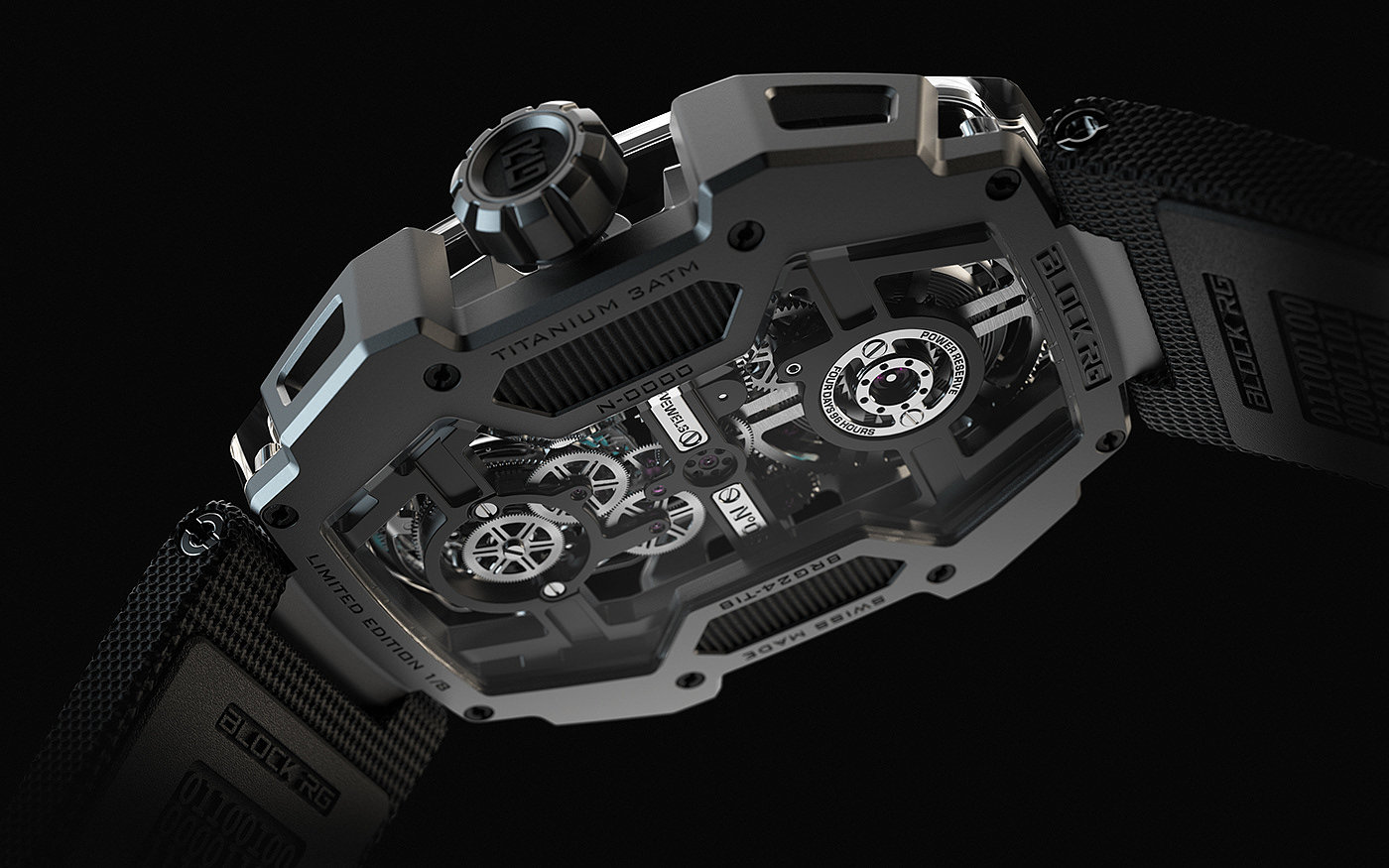 Tourbillon ，Wrist watch，RG，transparent，