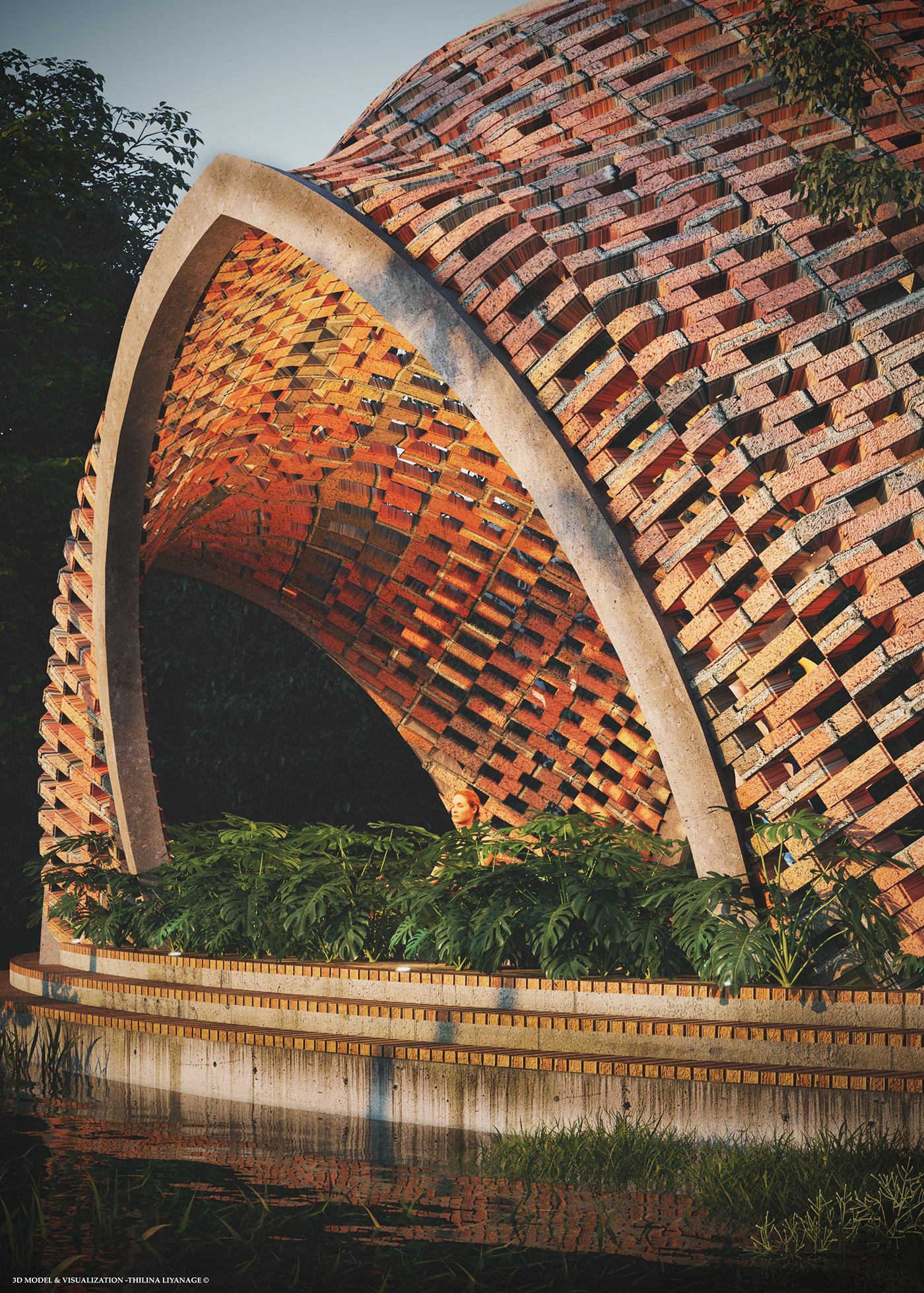 Brick Dome，yoga，Rest place，physical exercise，