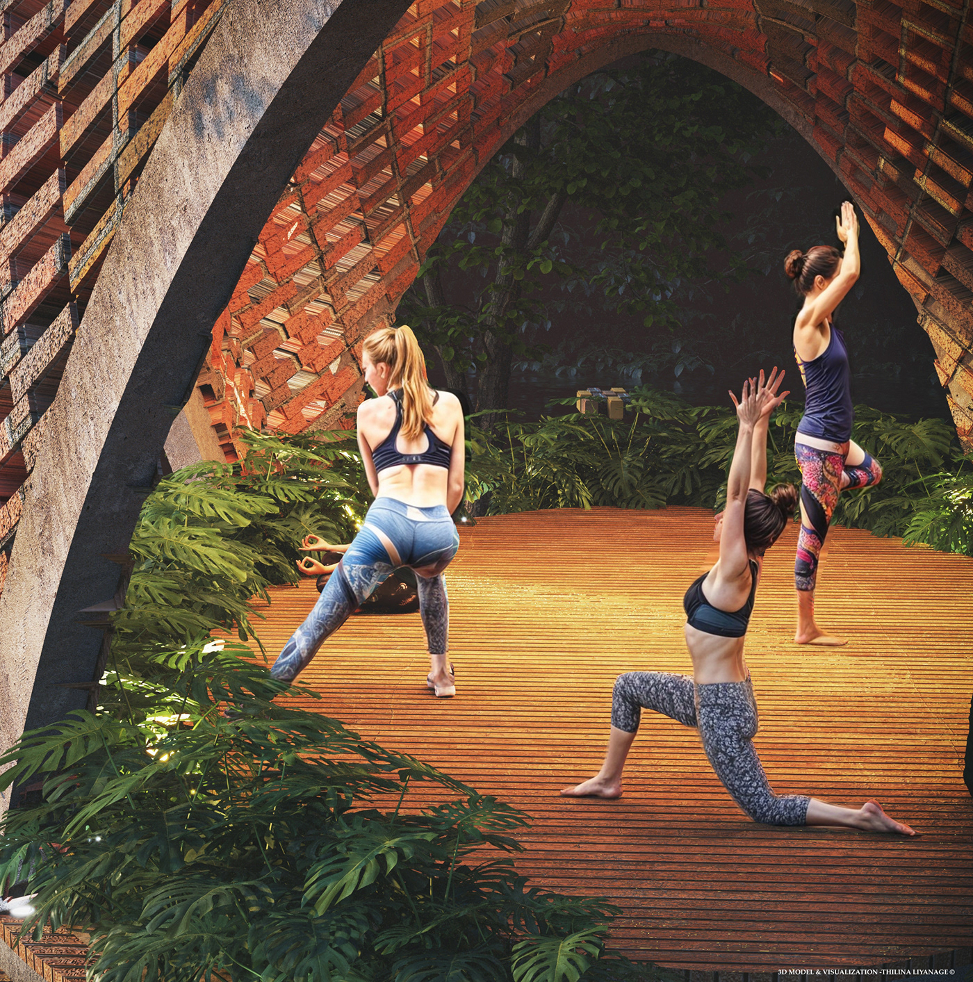 Brick Dome，yoga，Rest place，physical exercise，