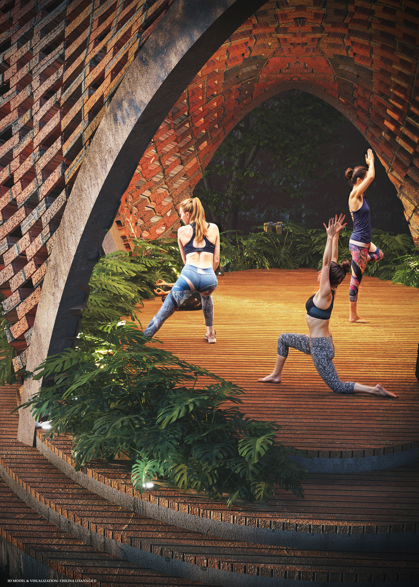 Brick Dome，yoga，Rest place，physical exercise，