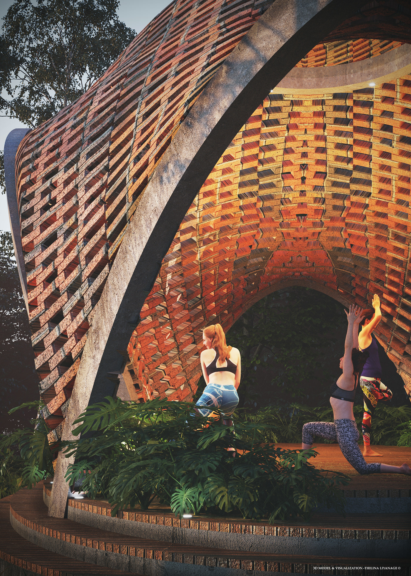Brick Dome，yoga，Rest place，physical exercise，