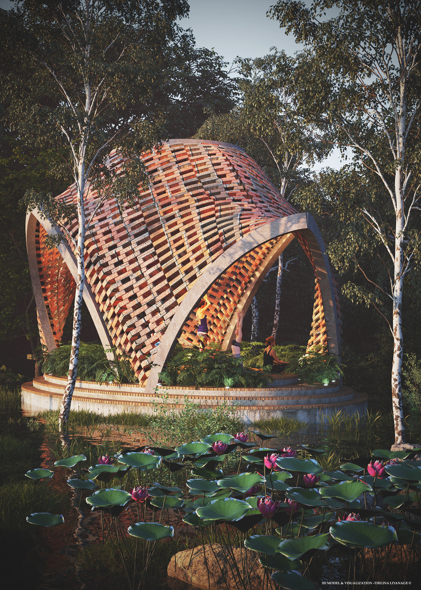 Brick Dome，yoga，Rest place，physical exercise，