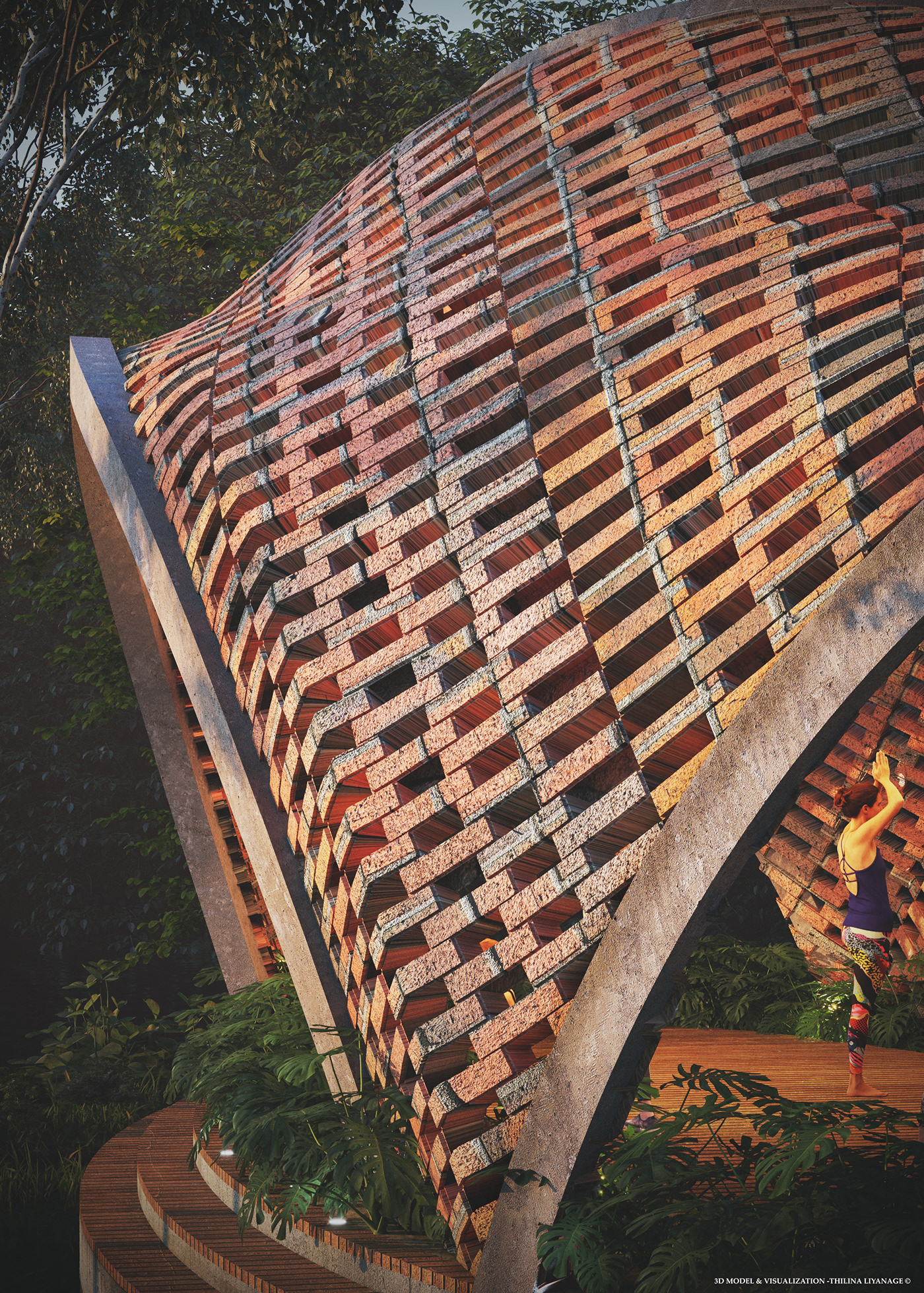 Brick Dome，yoga，Rest place，physical exercise，