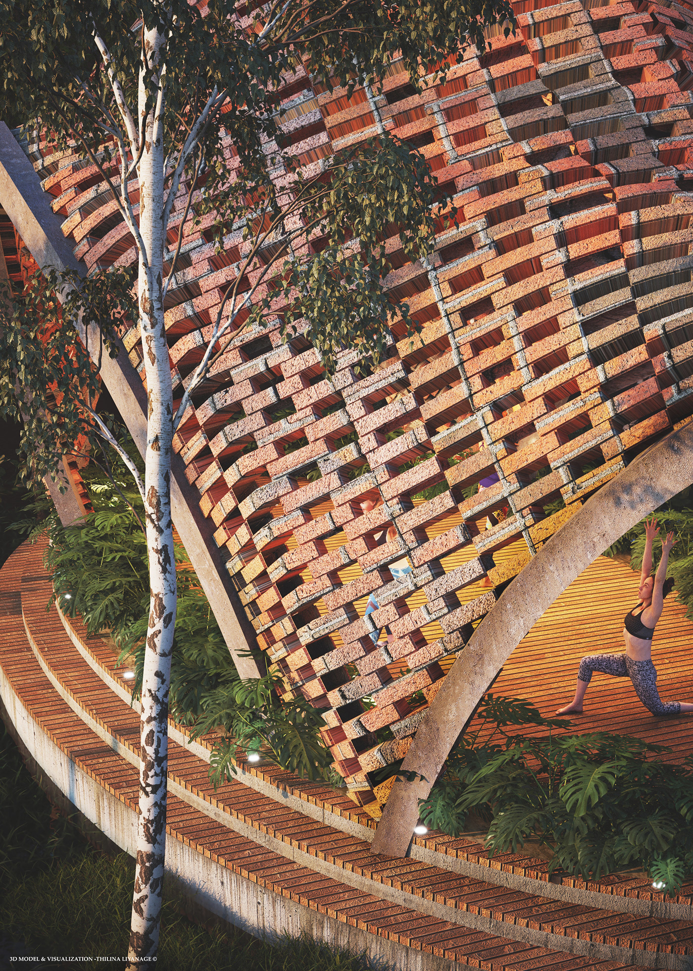 Brick Dome，yoga，Rest place，physical exercise，