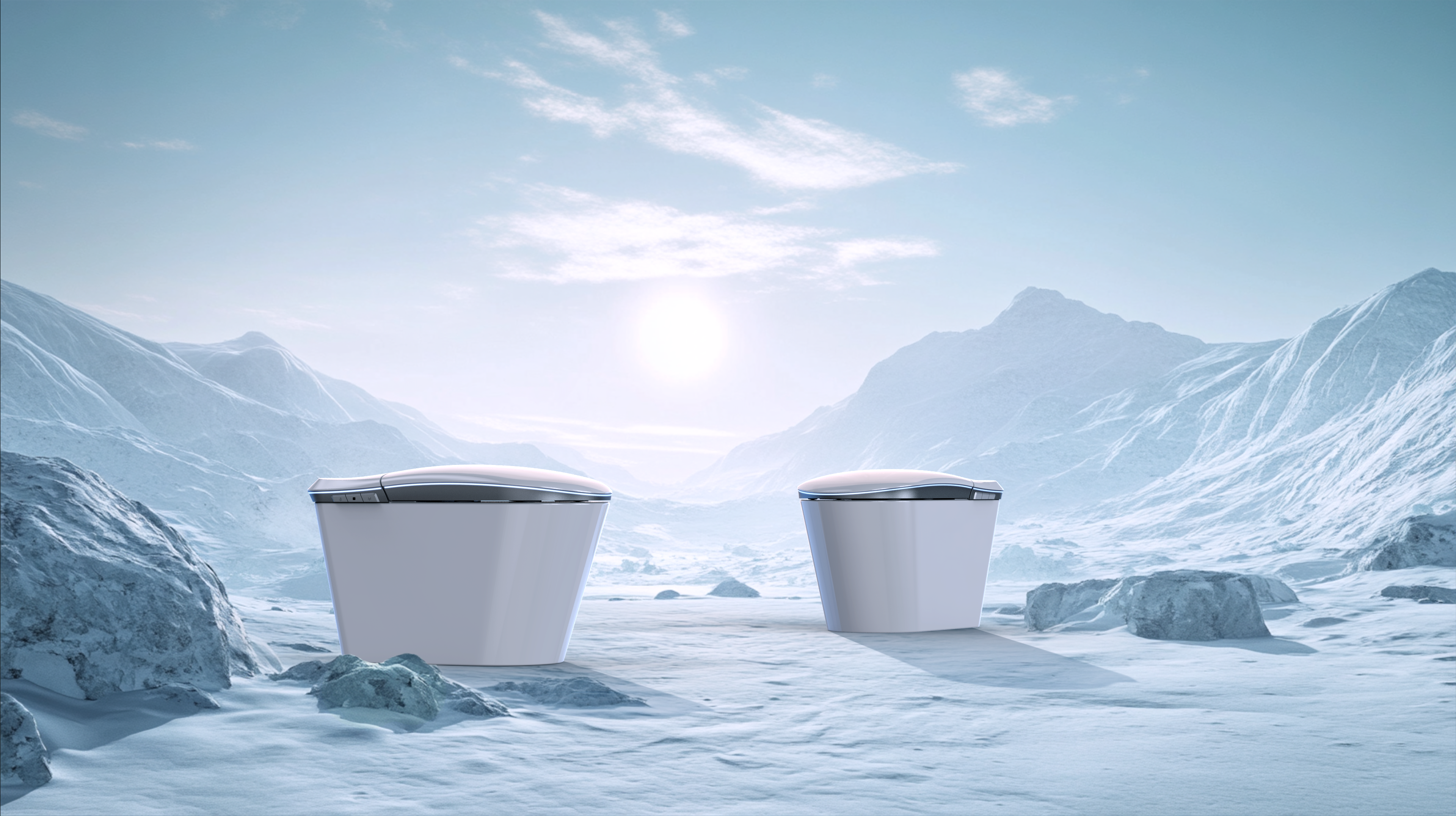 Intelligent toilet，Bathroom design，industrial design，product design，Creative toilet design，