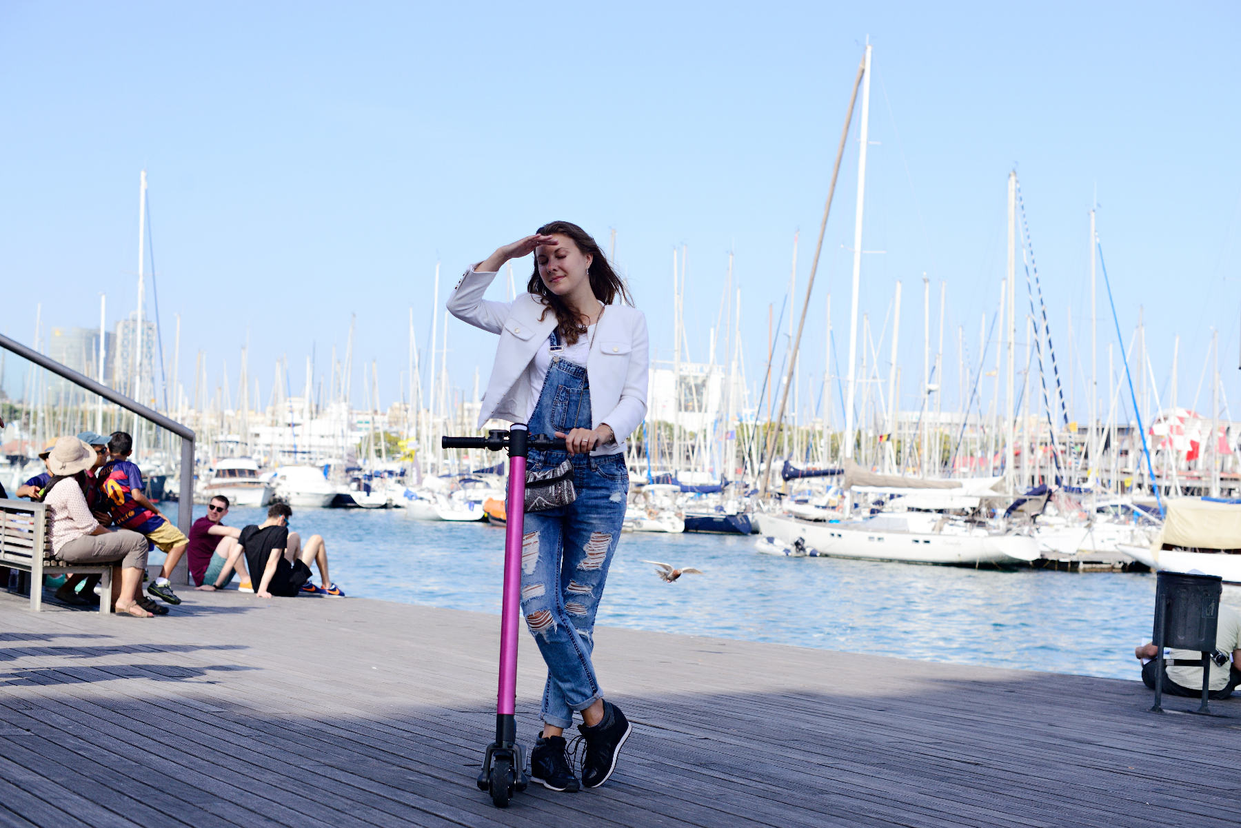 5 inch electric scooter# light travel，