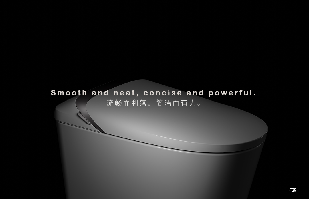 Key design，Intelligent toilet，Appearance design，Power of simplicity，