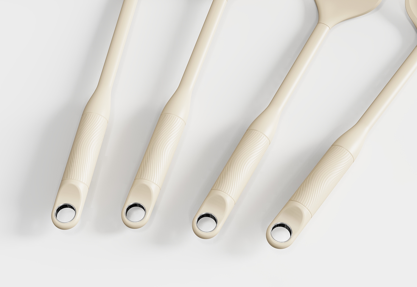 spatula, frying shovel, soup spoon, colander，