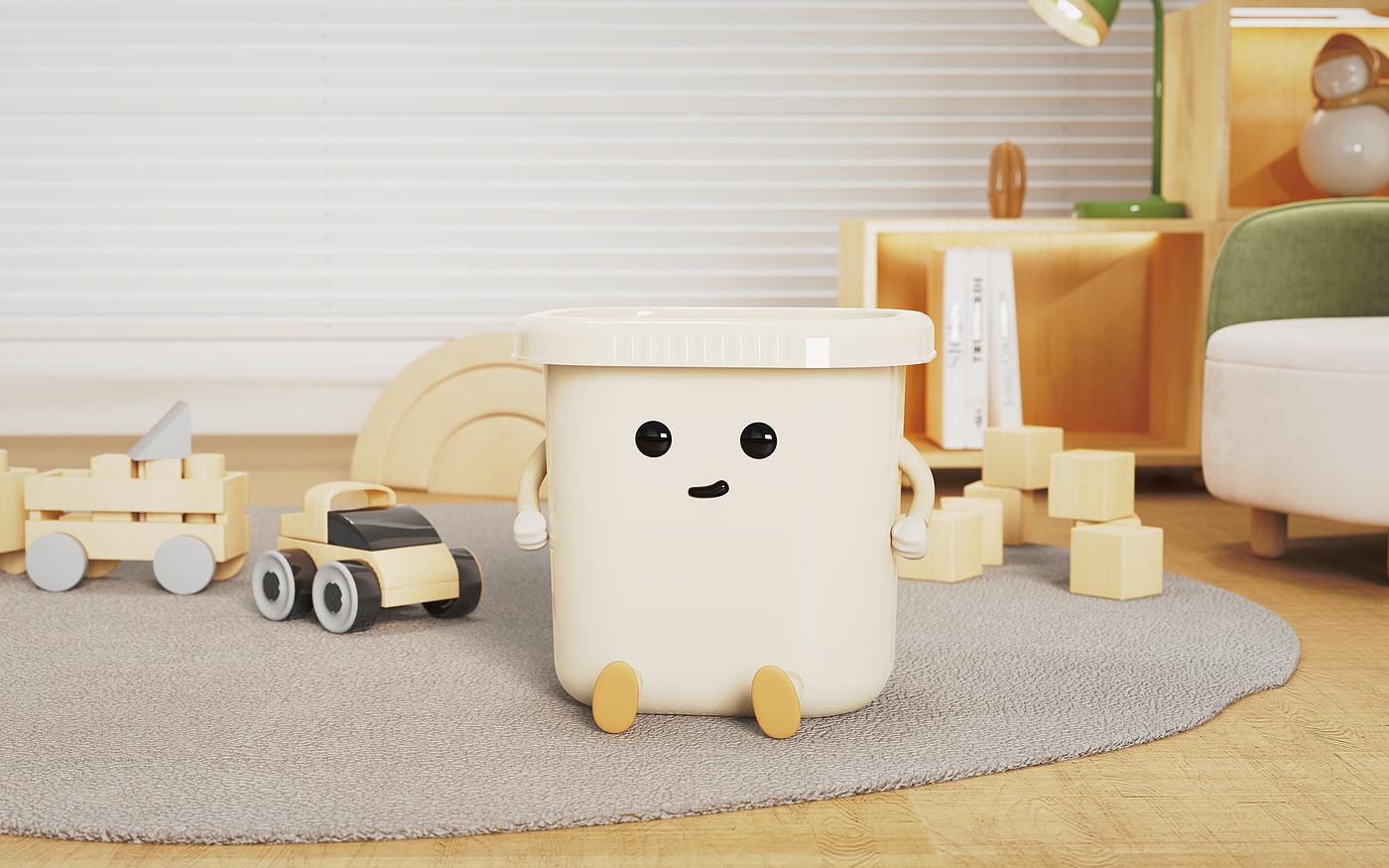 trash can，