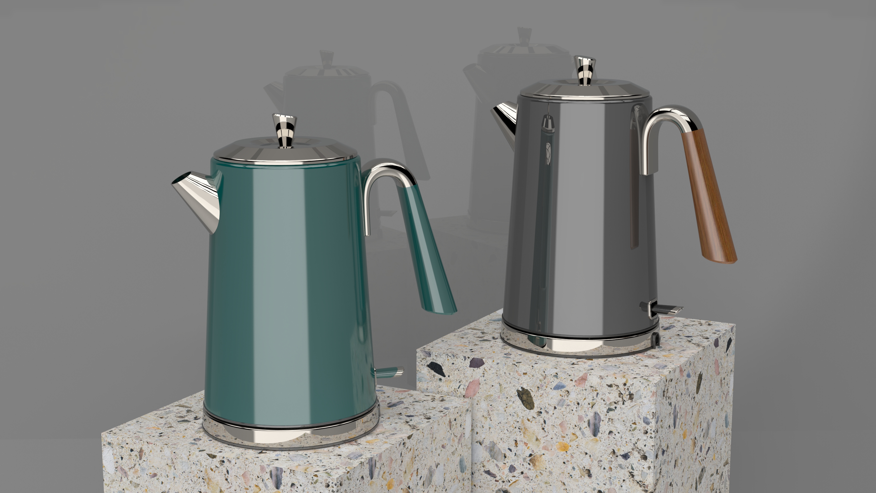parrot green，Light Luxury Retro，High-end electric kettle，