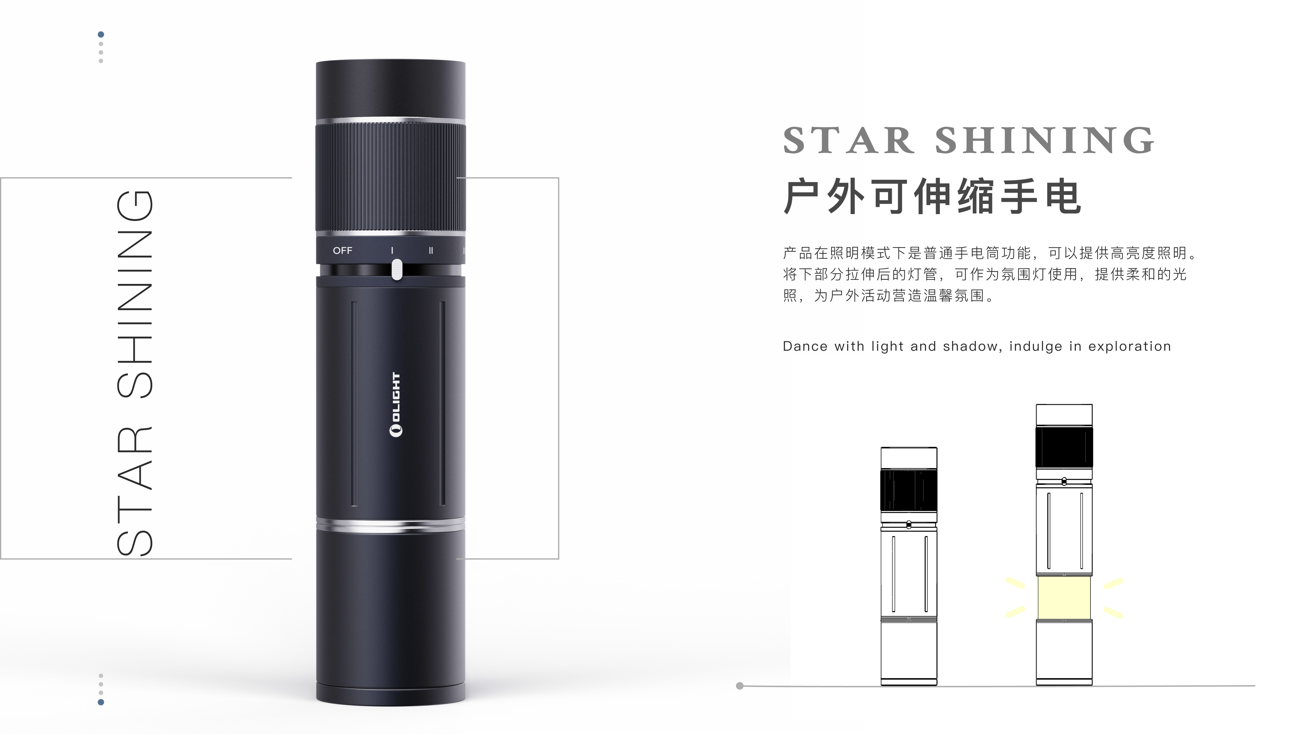 Flashlight，Stretch，lighting，Outdoor camping，Atmosphere lamp，