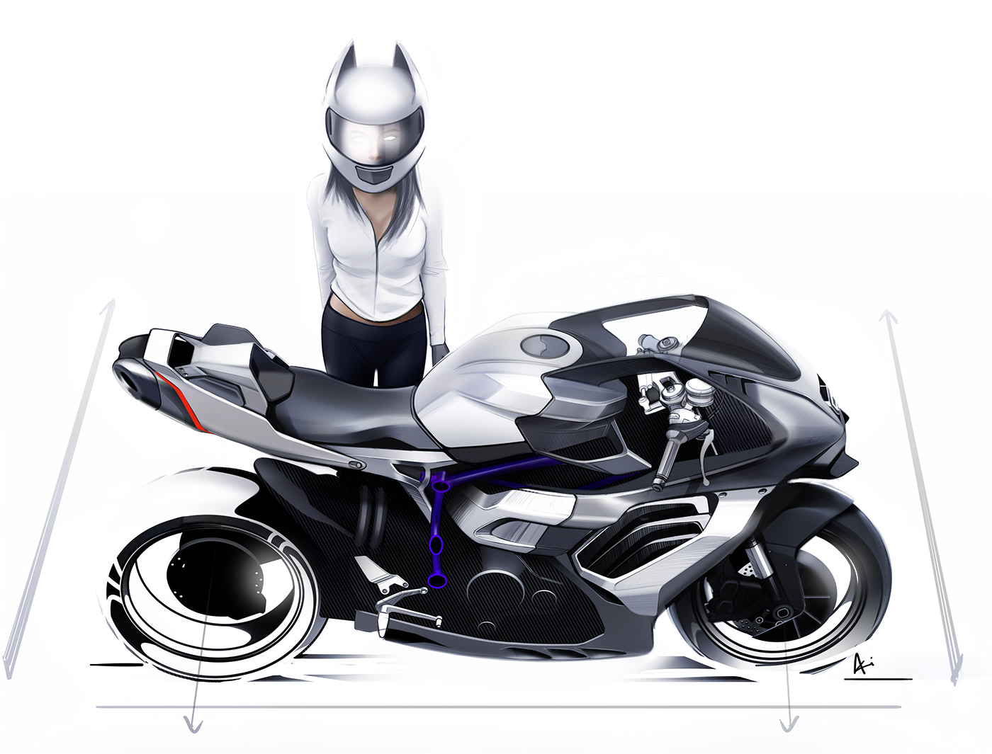 motorcycle，manuscript，Collection，Creative design，